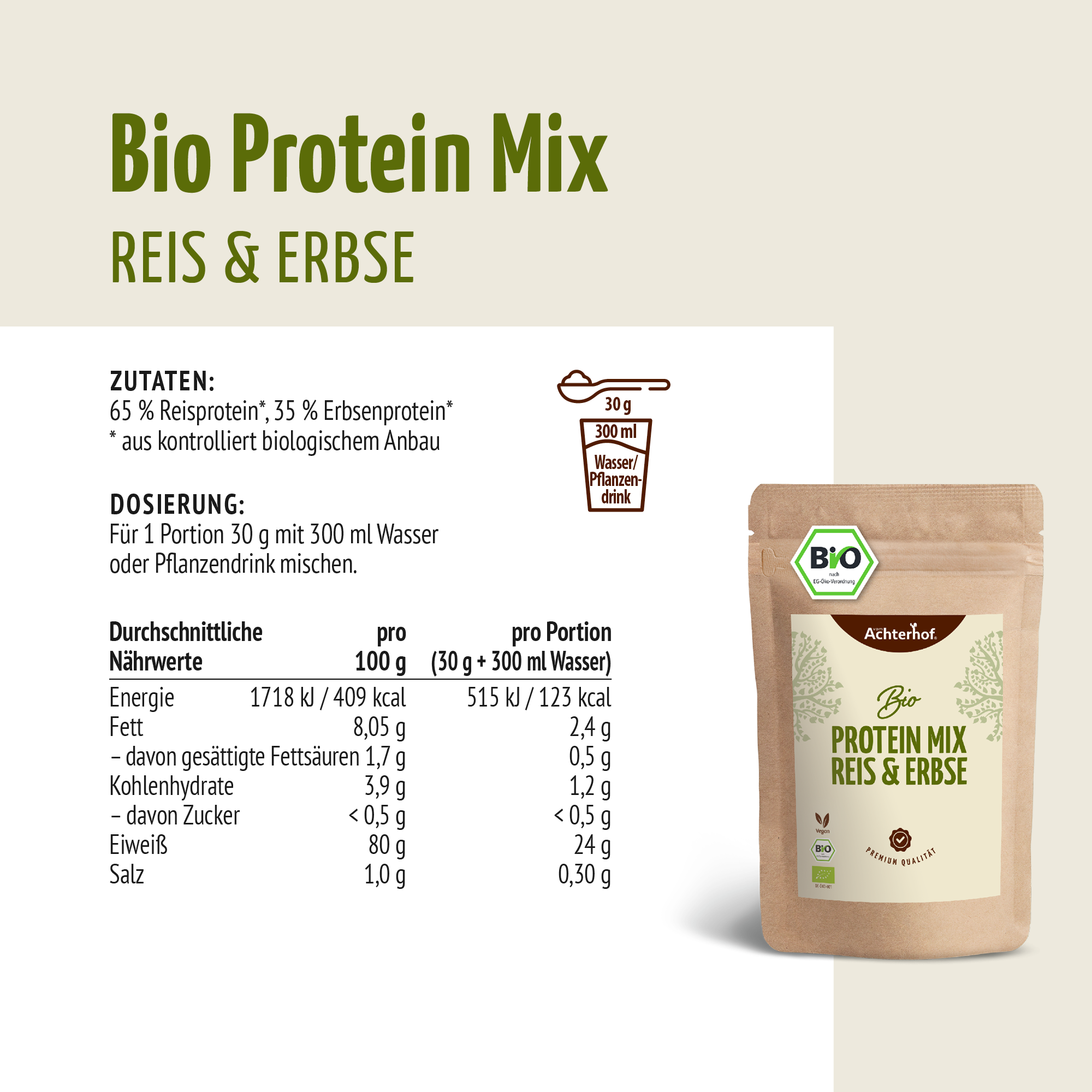 Bio Protein Basis Mix Reis & Erbse (500g)