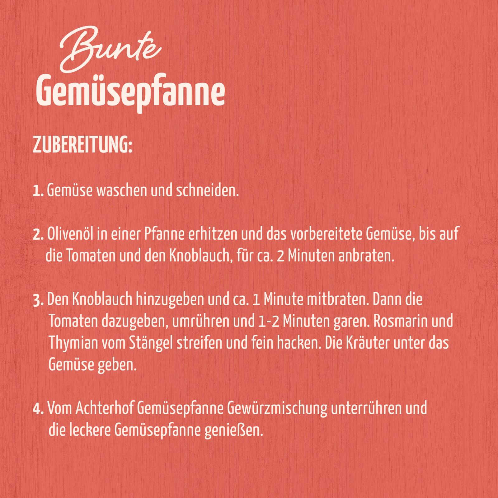 Gemüsepfanne Gewürzmischung (250g)