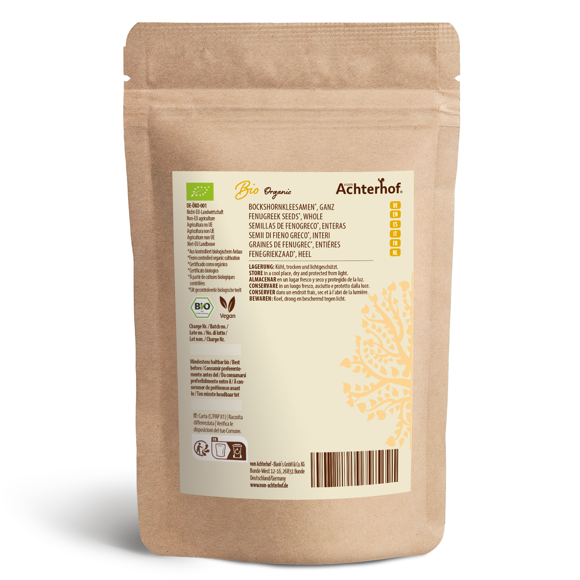 Bockshornkleesamen ganz Bio (1000g)