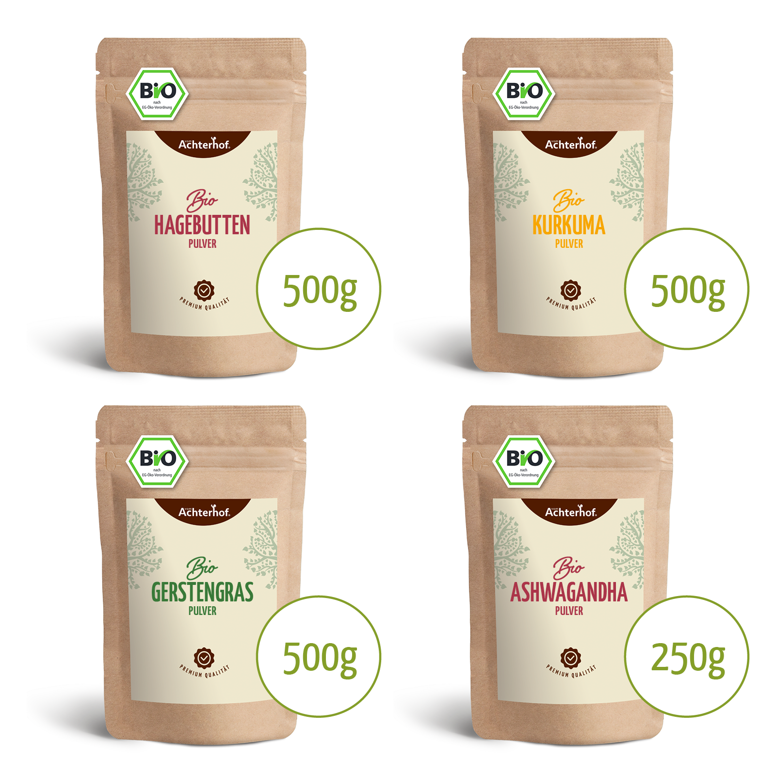 Goldene Milch Mischung 4er Bio Set