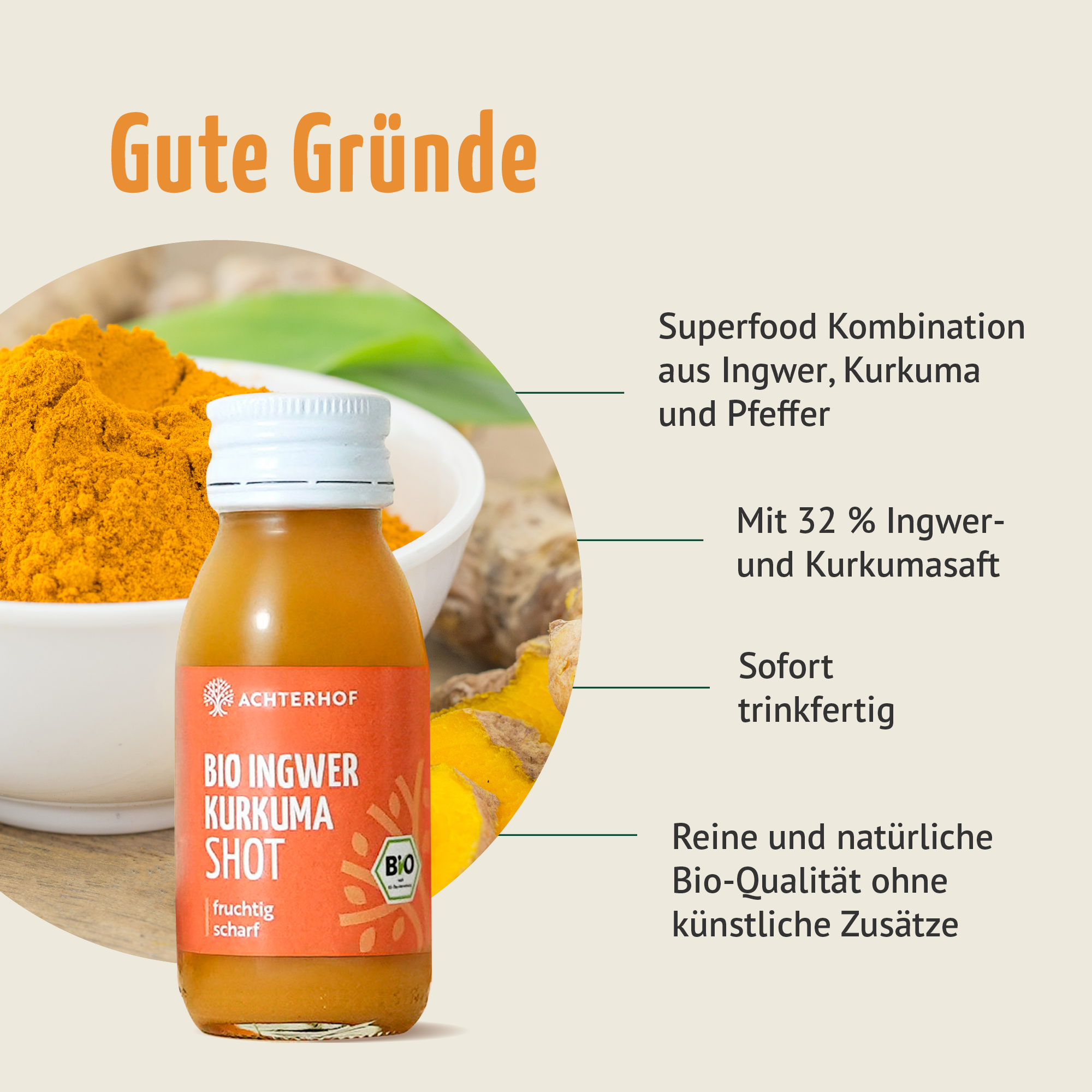 Bio Ingwer Kurkuma Shot (7 x 60ml)