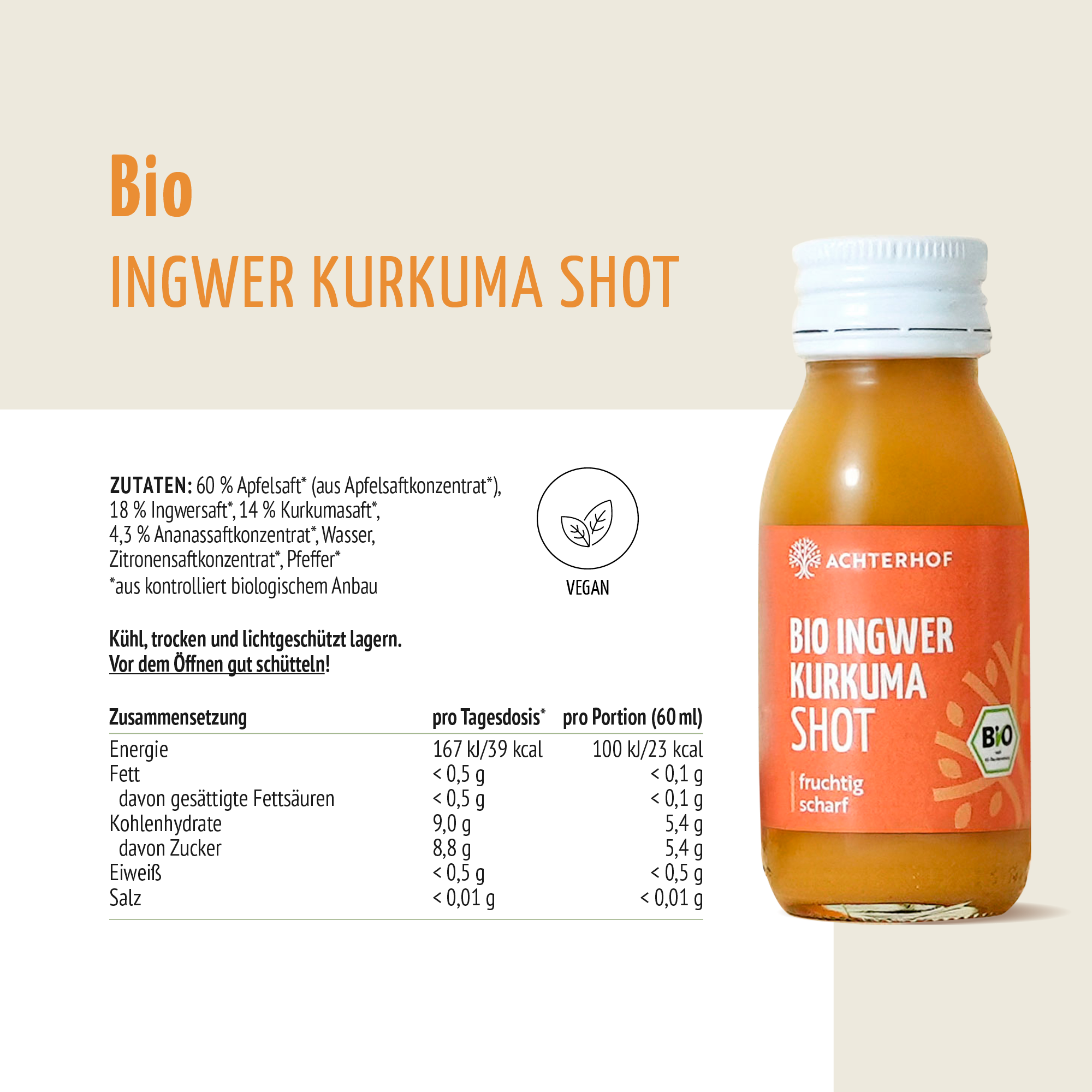 Bio Ingwer Kurkuma Shot (7 x 60ml)