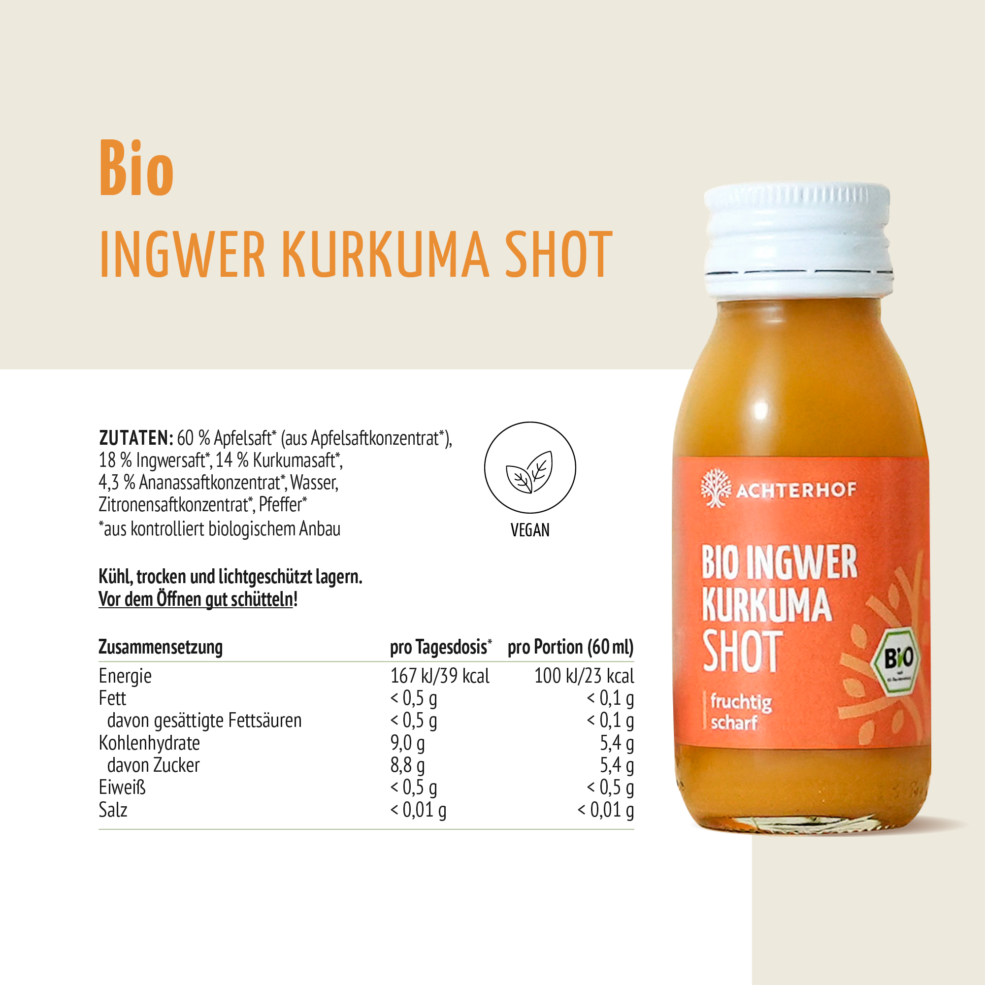 Bio Ingwer Kurkuma Shot (7 x 60ml)
