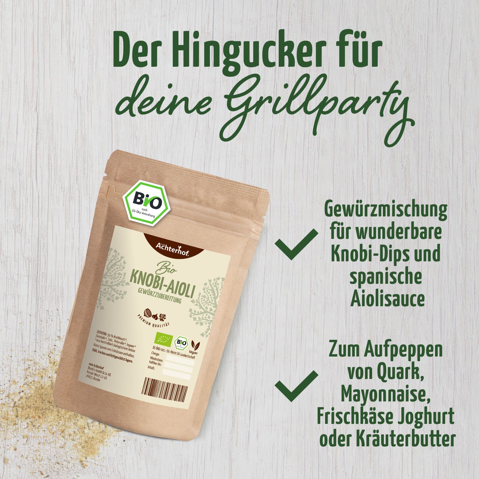 Knobi-Aioli Gewürzzubereitung Bio (100g)