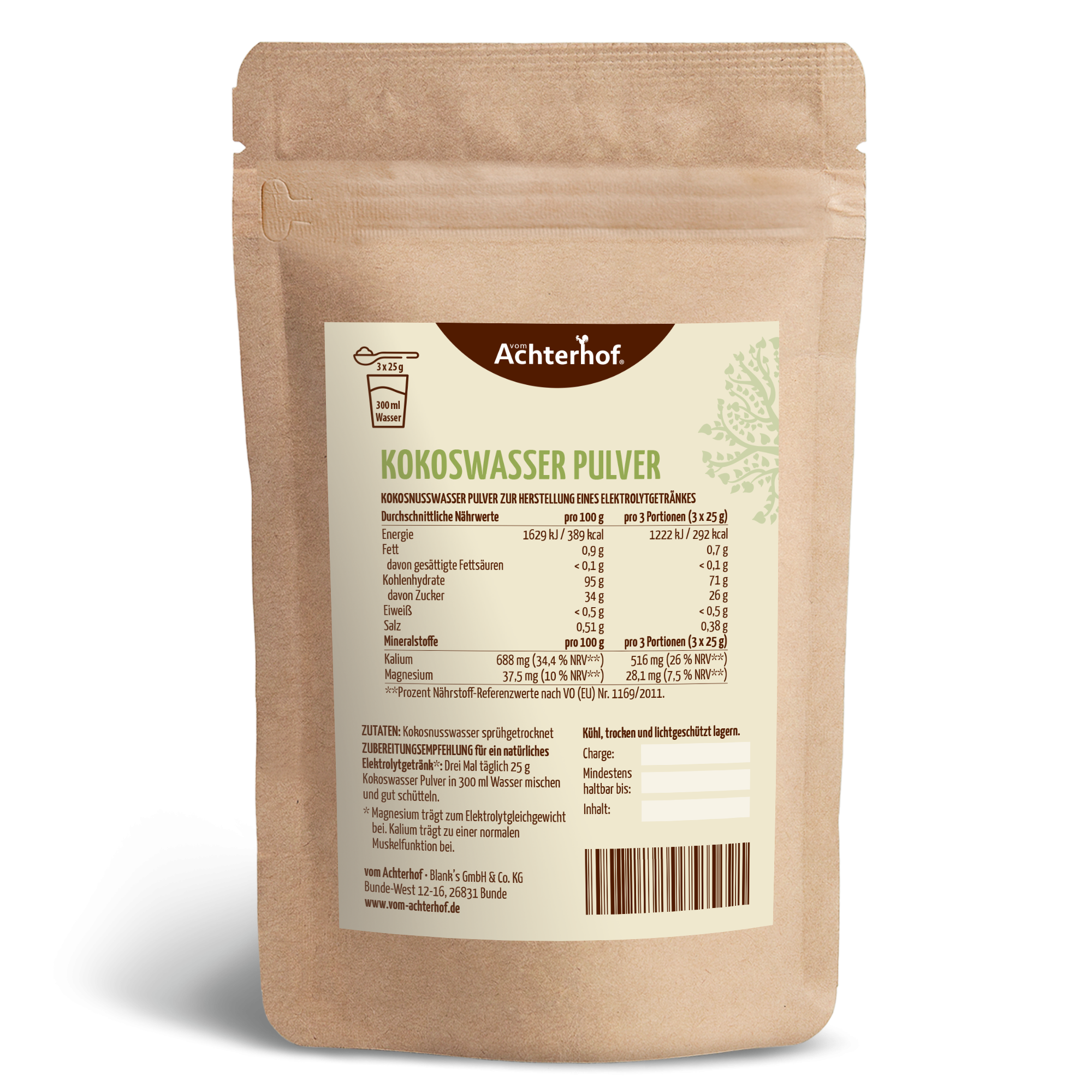 Kokoswasser Pulver (250g)