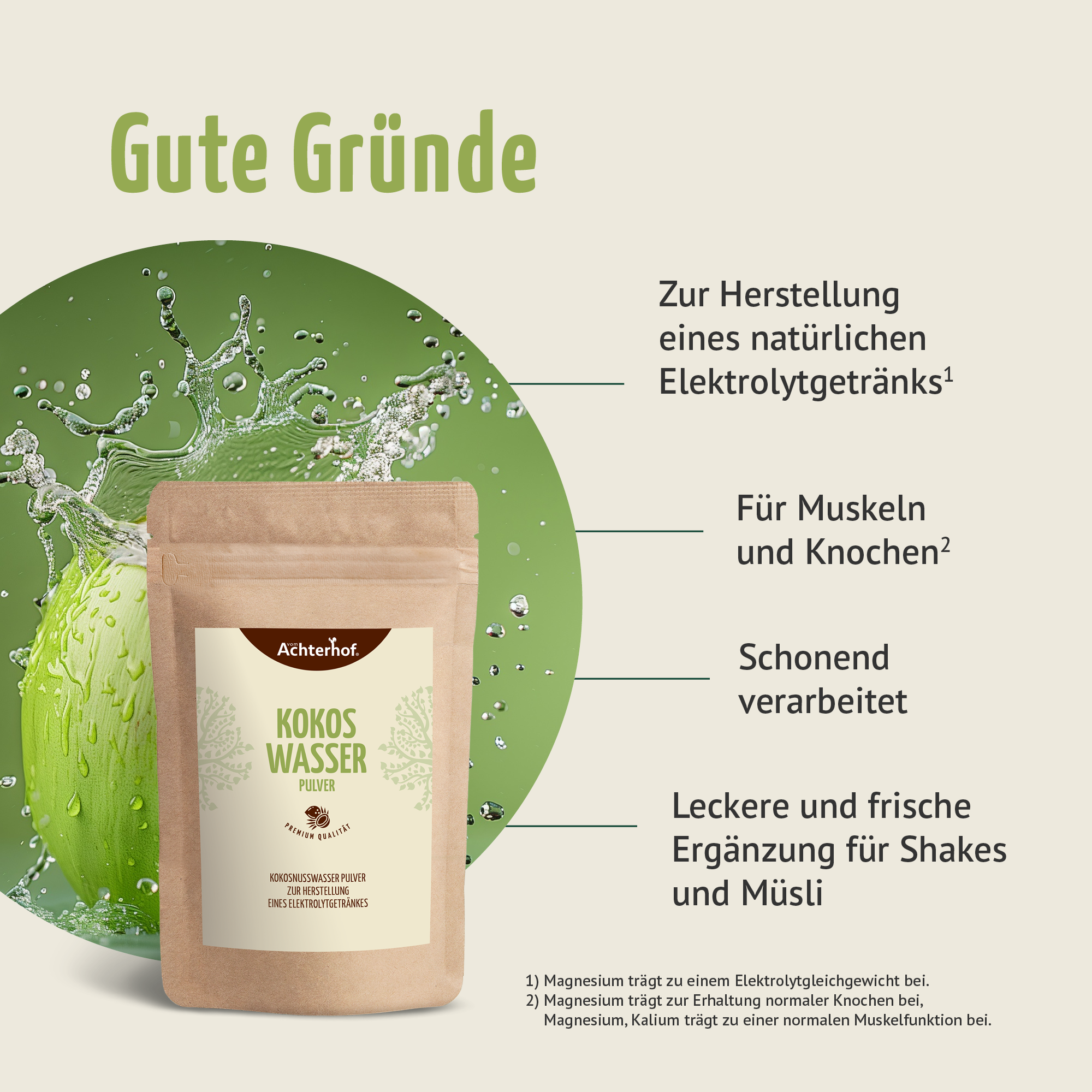 Kokoswasser Pulver (250g)