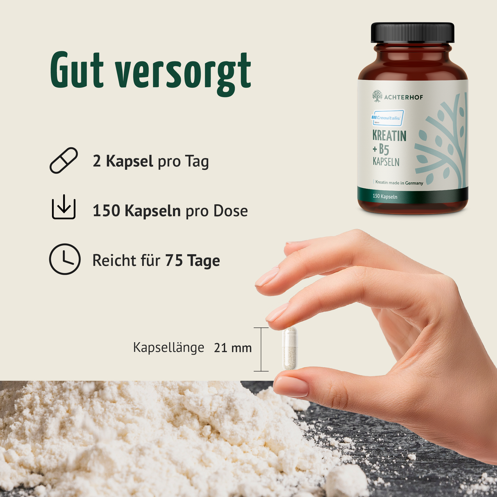 Creavitalis® Kreatin+B5 Kapseln (150 Kapseln)