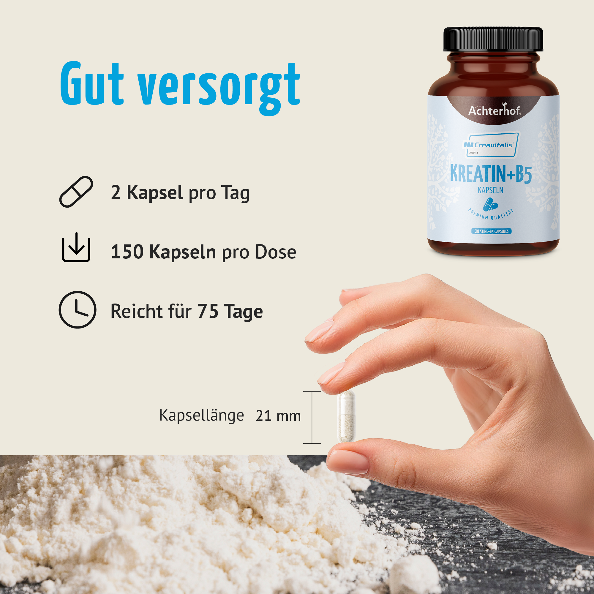 Kreatin+B5 Kapseln (150 Kapseln)