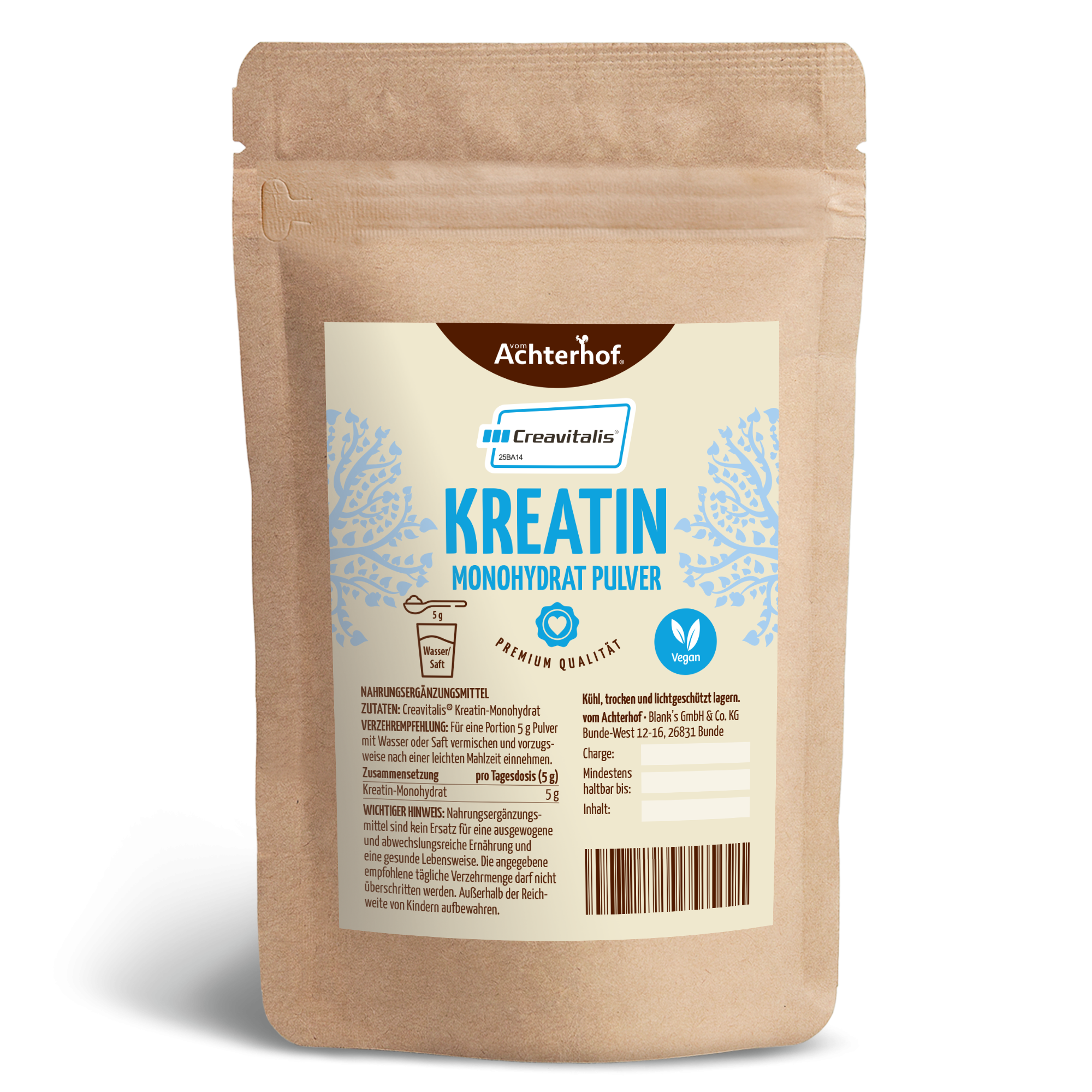 Creavitalis® Kreatin Monohydrat Pulver (500g)