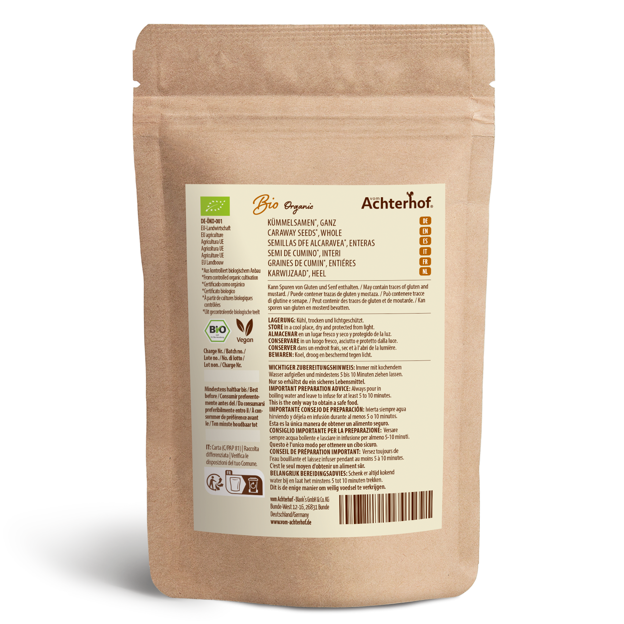 Kümmelsamen ganz Bio (250g)