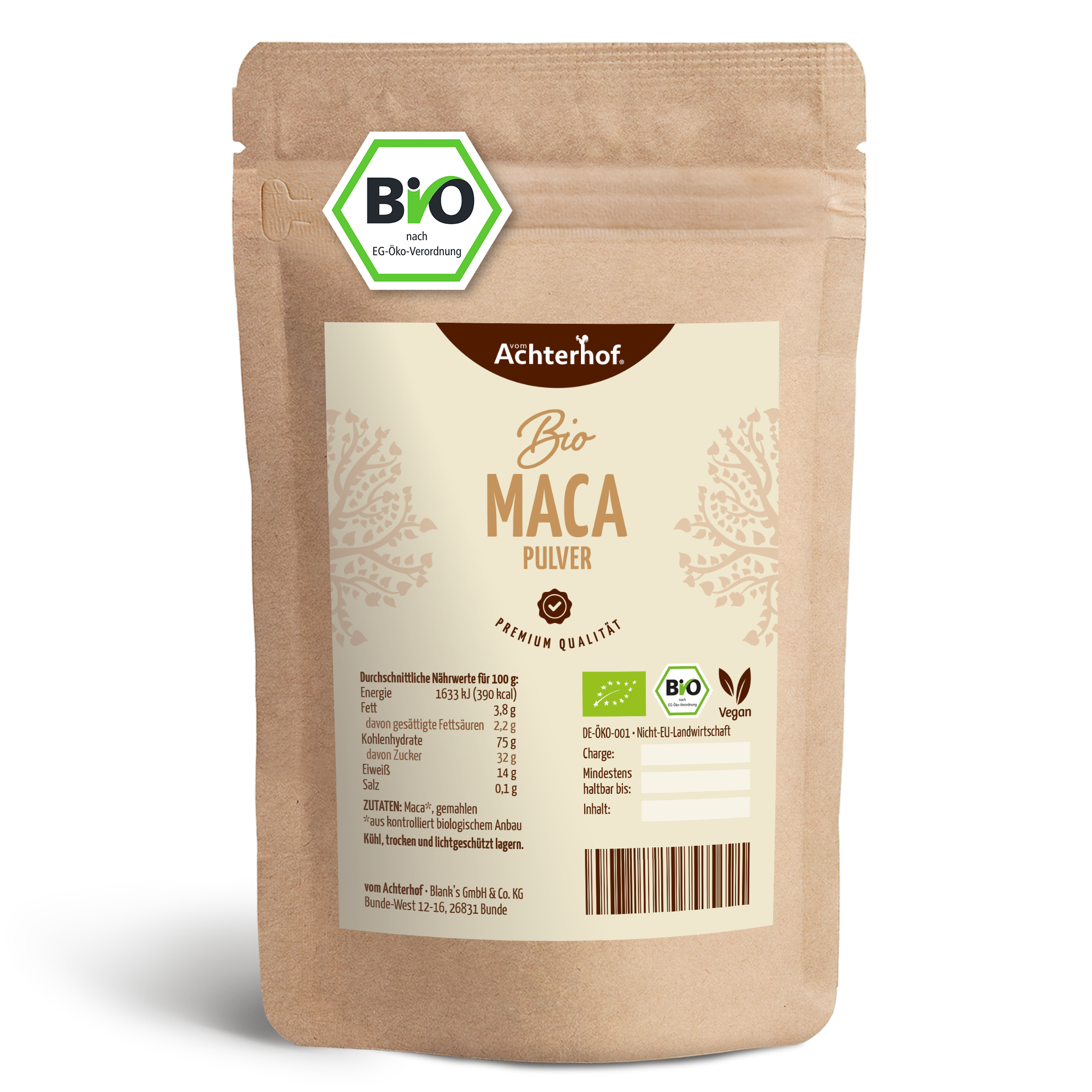 Maca Pulver Bio (500g)