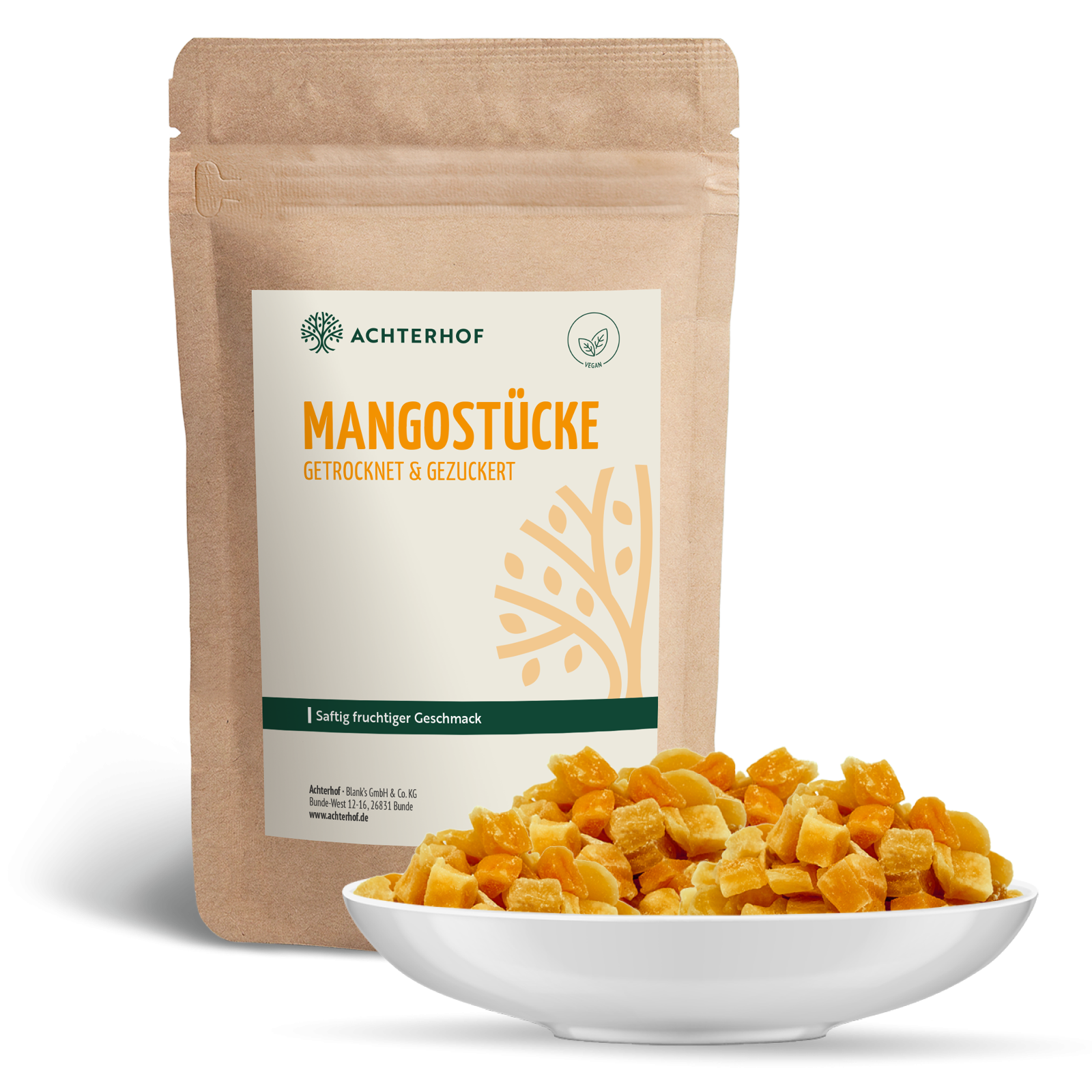 Mangostücke getrocknet & gezuckert (250g)