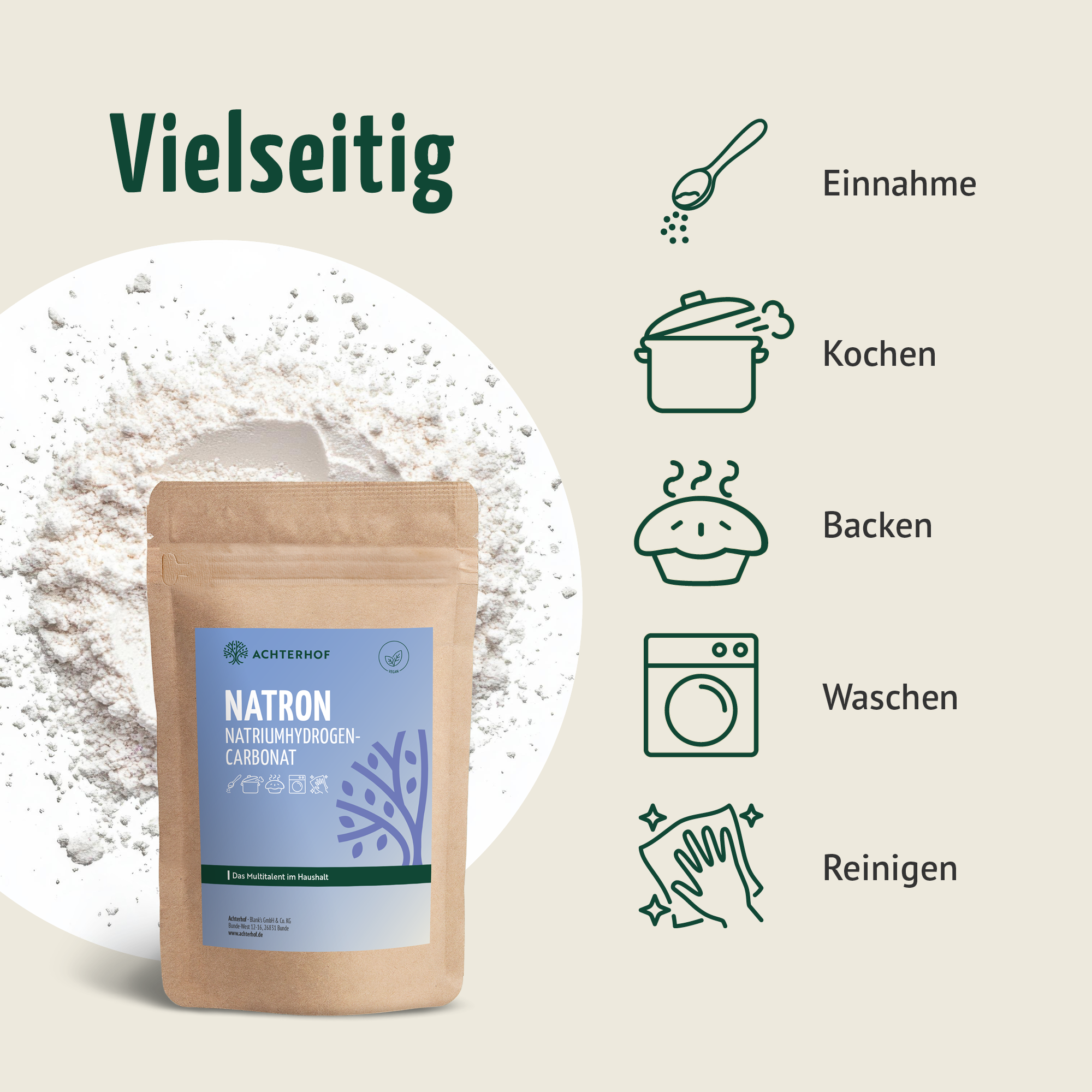 Natron Natriumhydrogencarbonat (1000g)