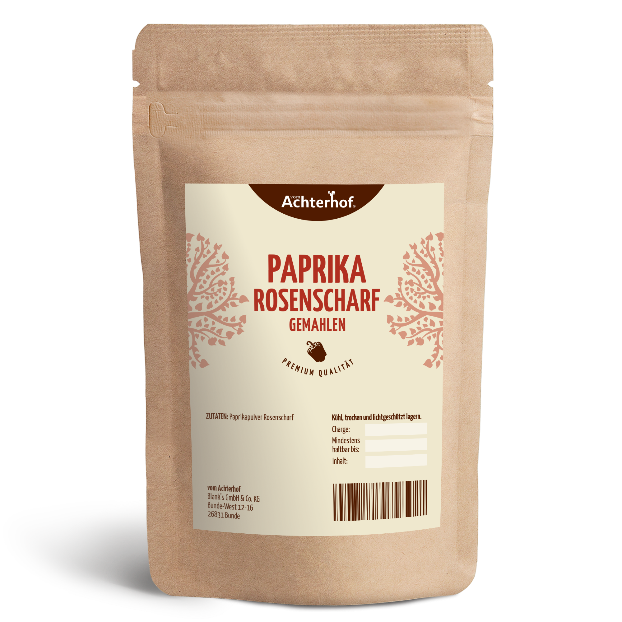 Paprika Rosenscharf gemahlen (500g)