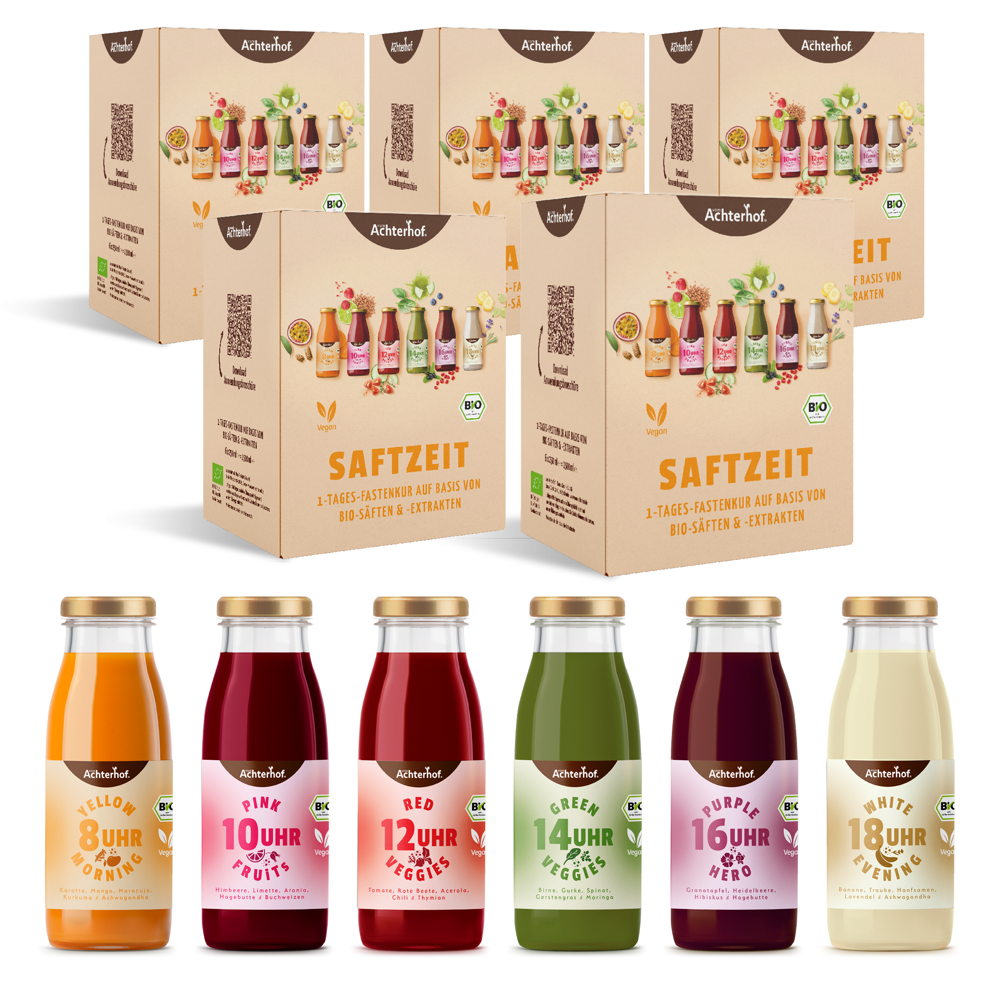 Saftzeit Bio Fastenkur 4+1 Tag gratis
