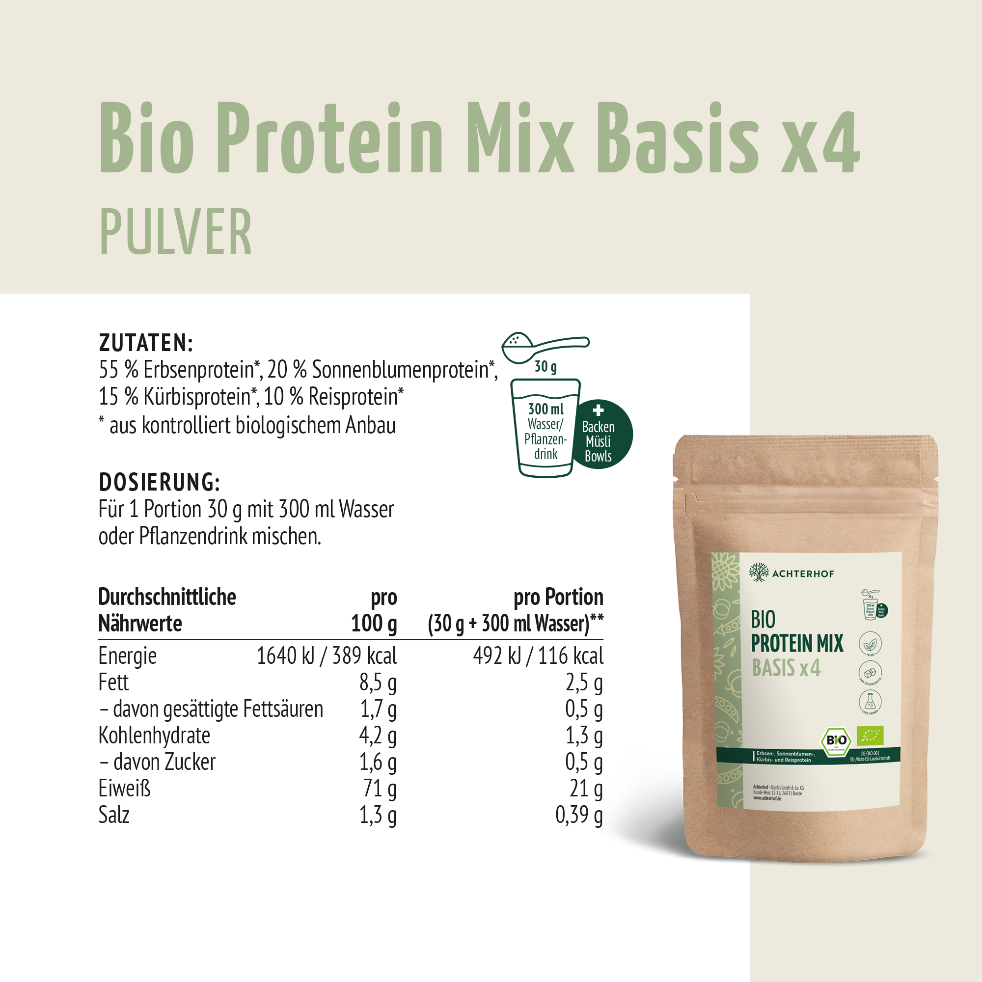 Bio Protein Basis Mix x4 (500g)