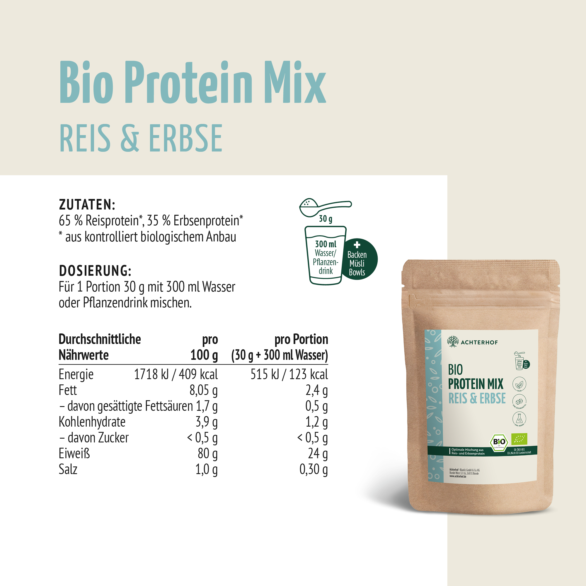 Bio Protein Mix Reis & Erbse (500g)