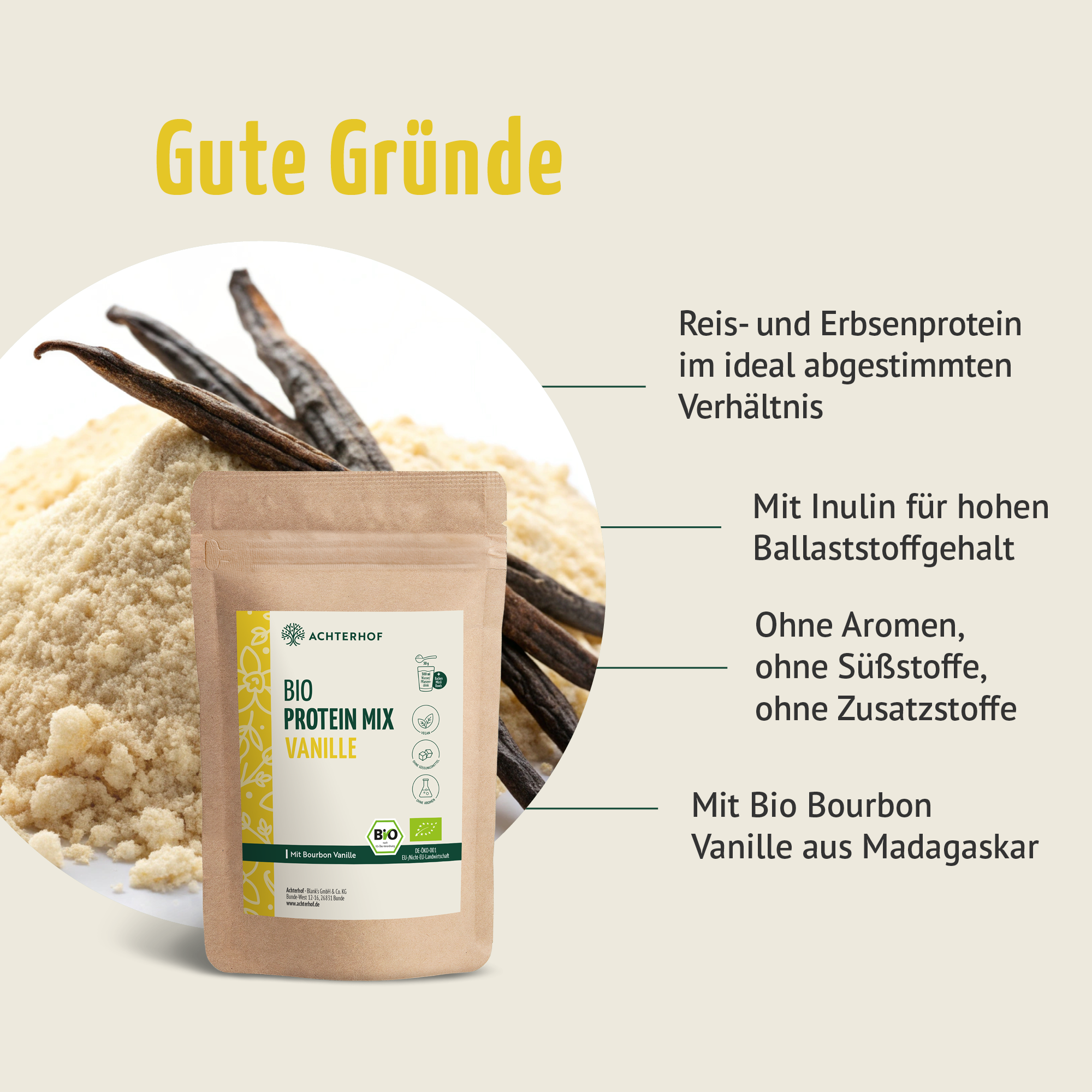 Bio Protein Mix Vanille (500g)