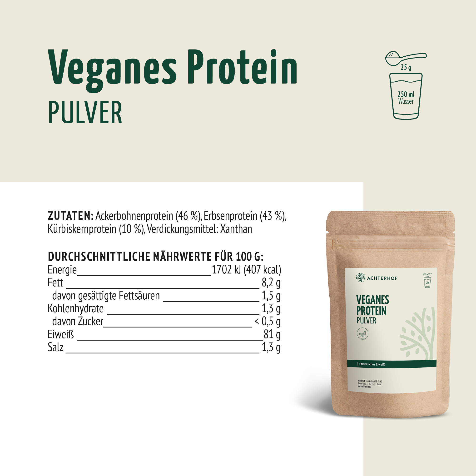 Veganes Protein Pulver (500g)