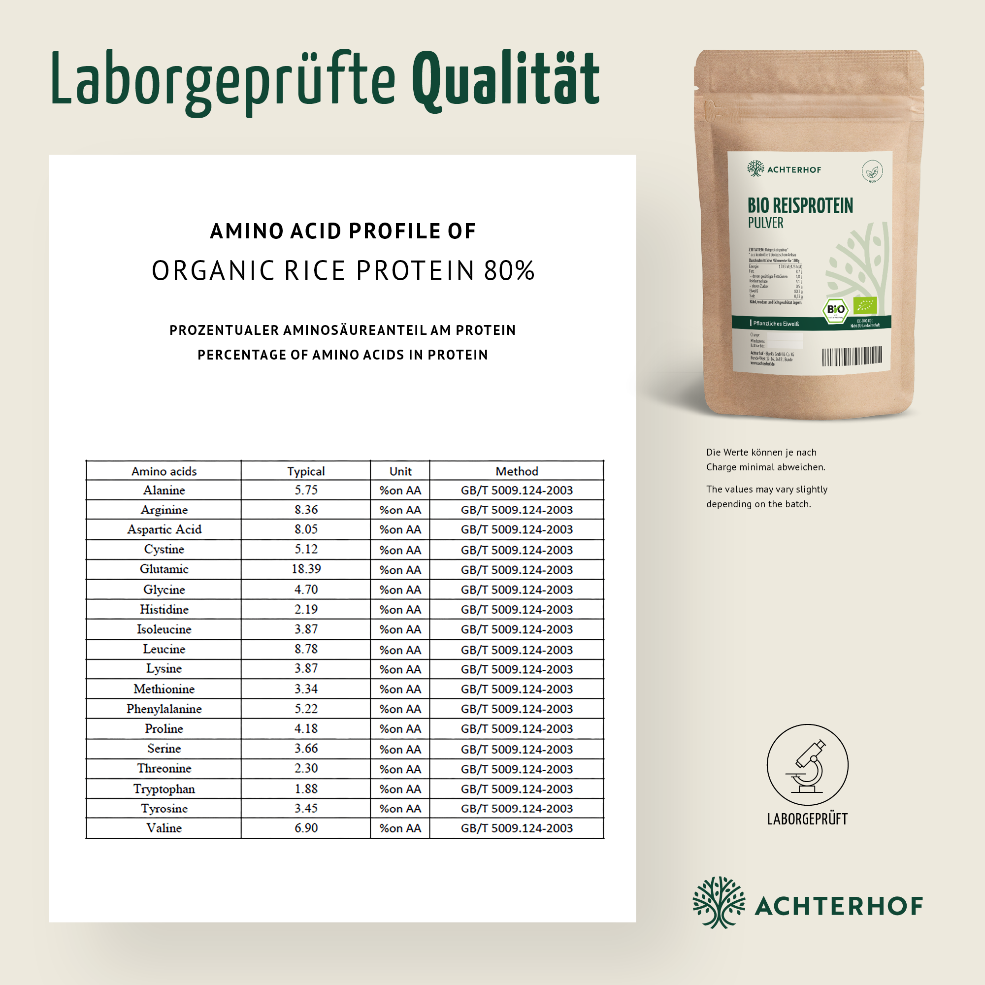 Bio Reisprotein Pulver (250g)