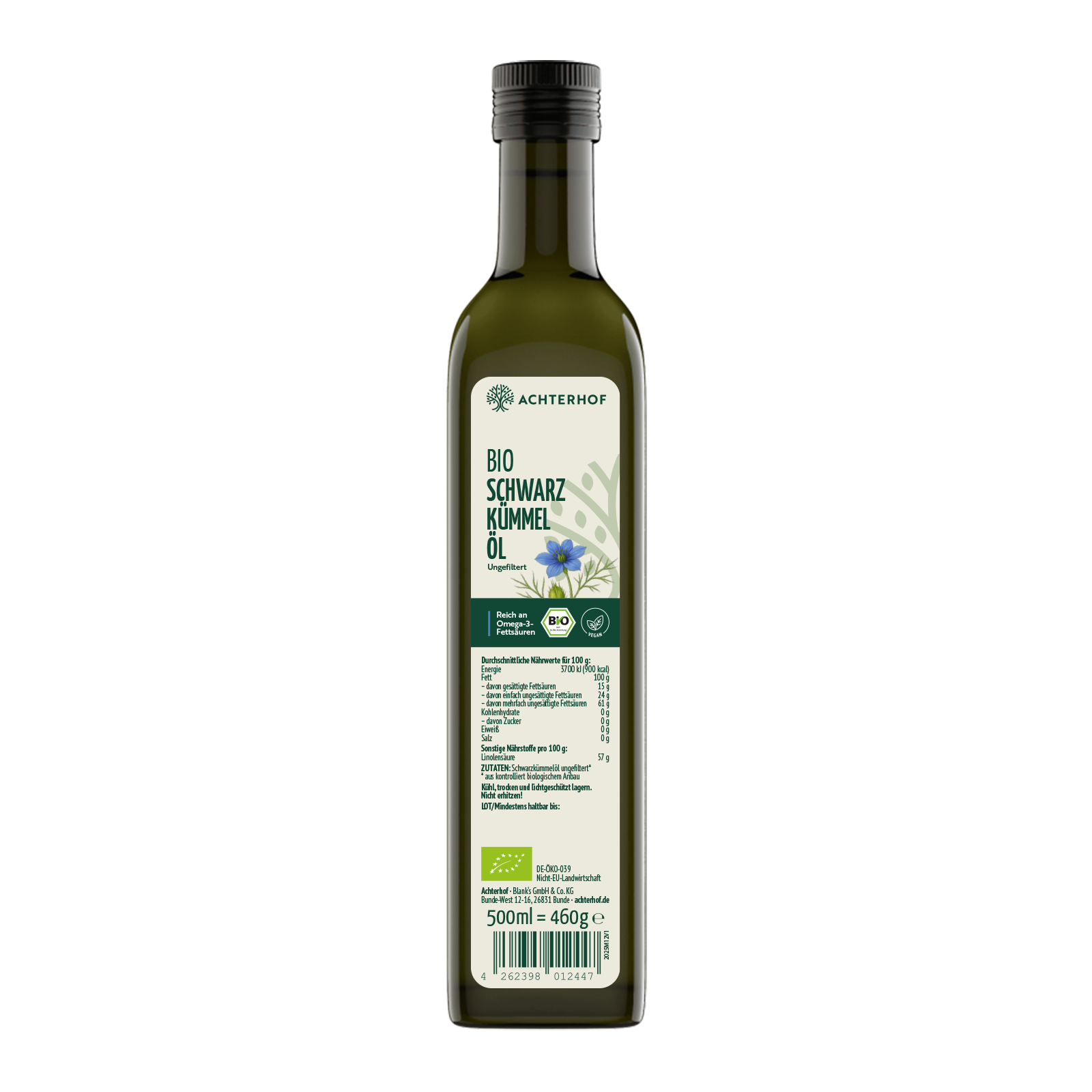 Bio Schwarzkümmelöl (500ml)