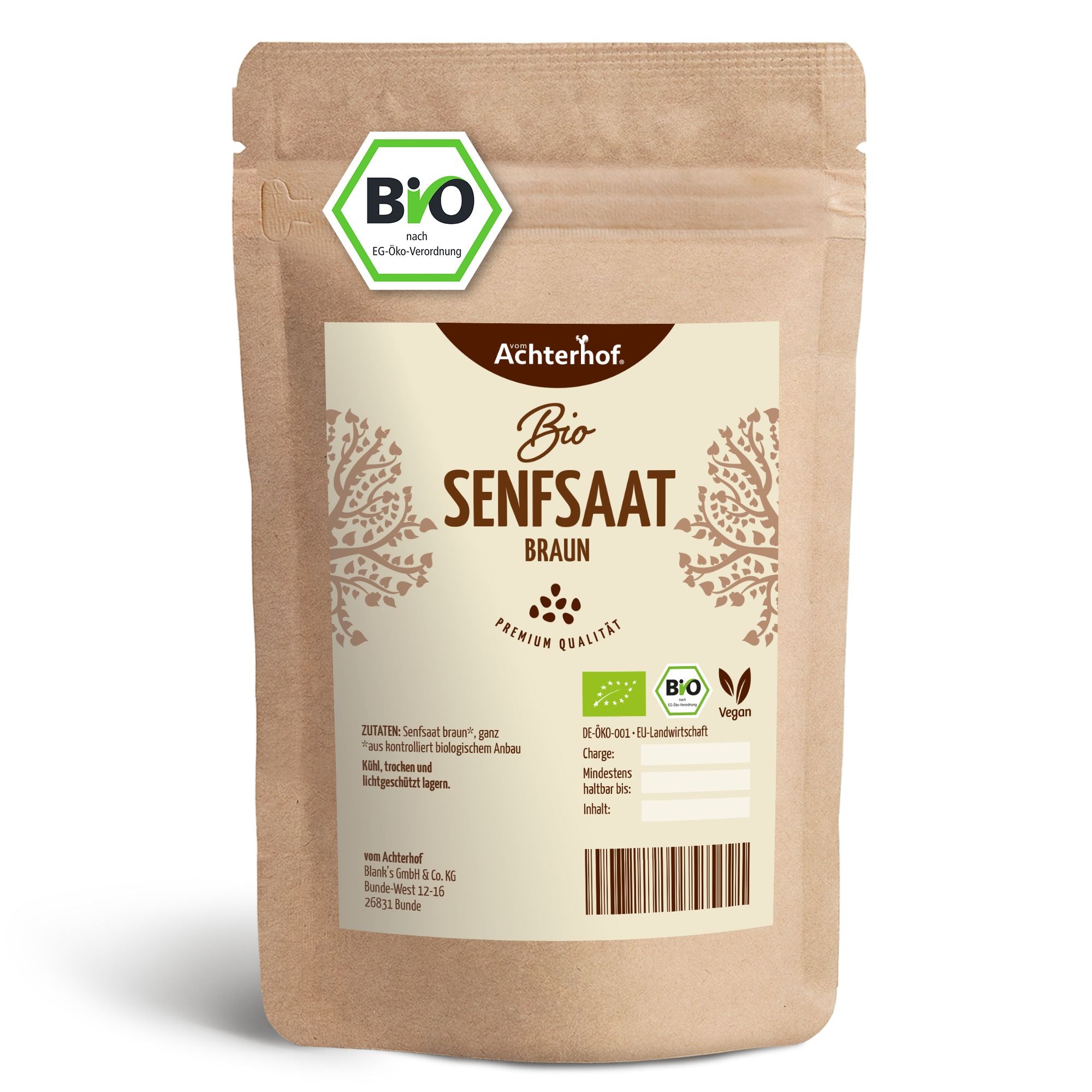 Senfsaat braun ganz Bio (1000g)