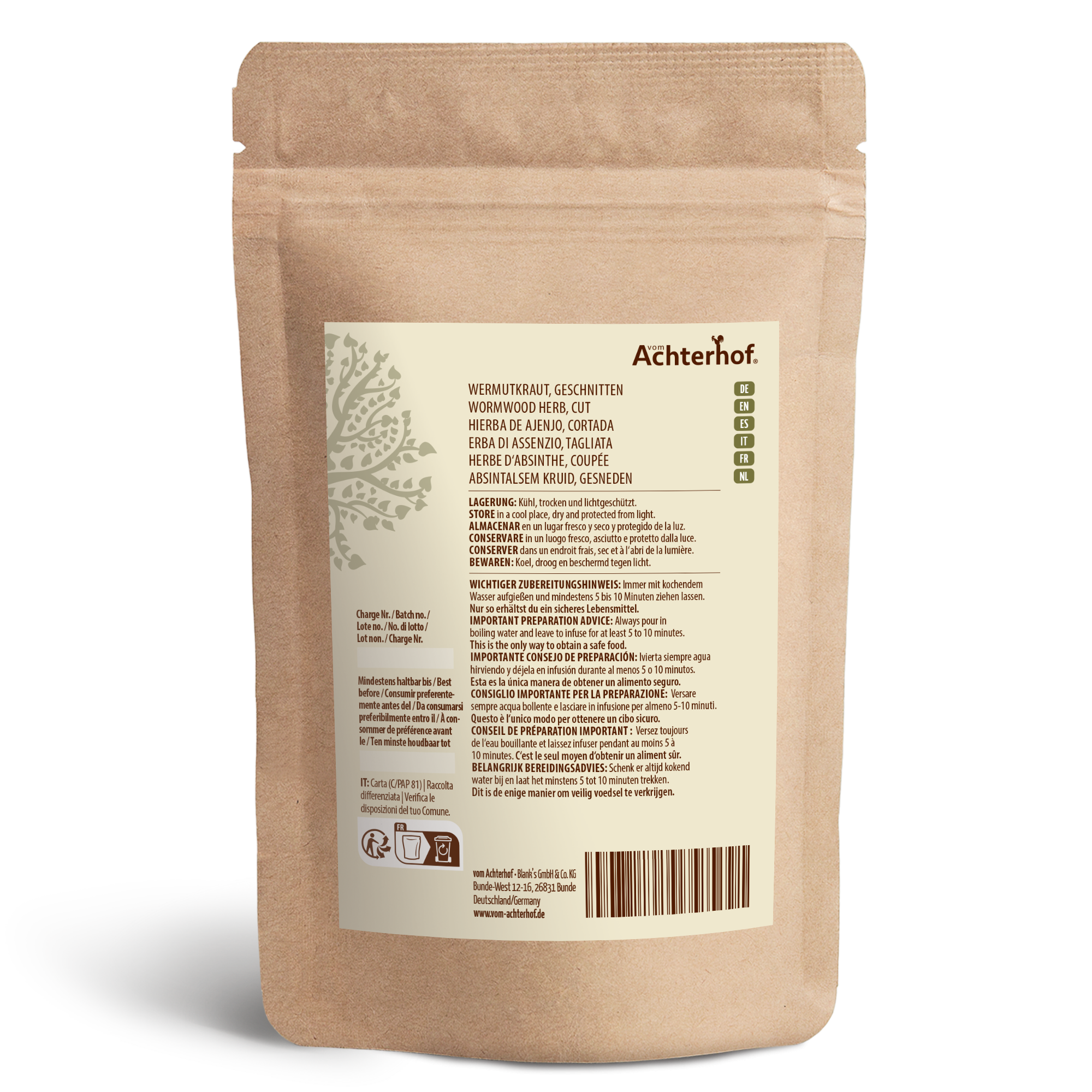 Wermutkraut geschnitten (250g)