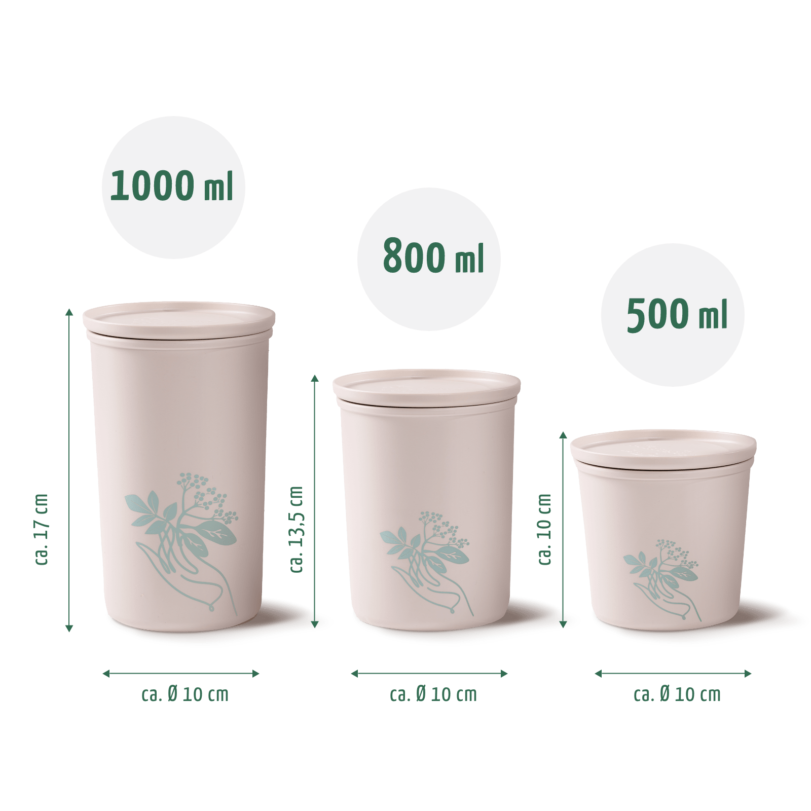 Mond Milch Mischung 3er Bio Set + Frischhaltedosen