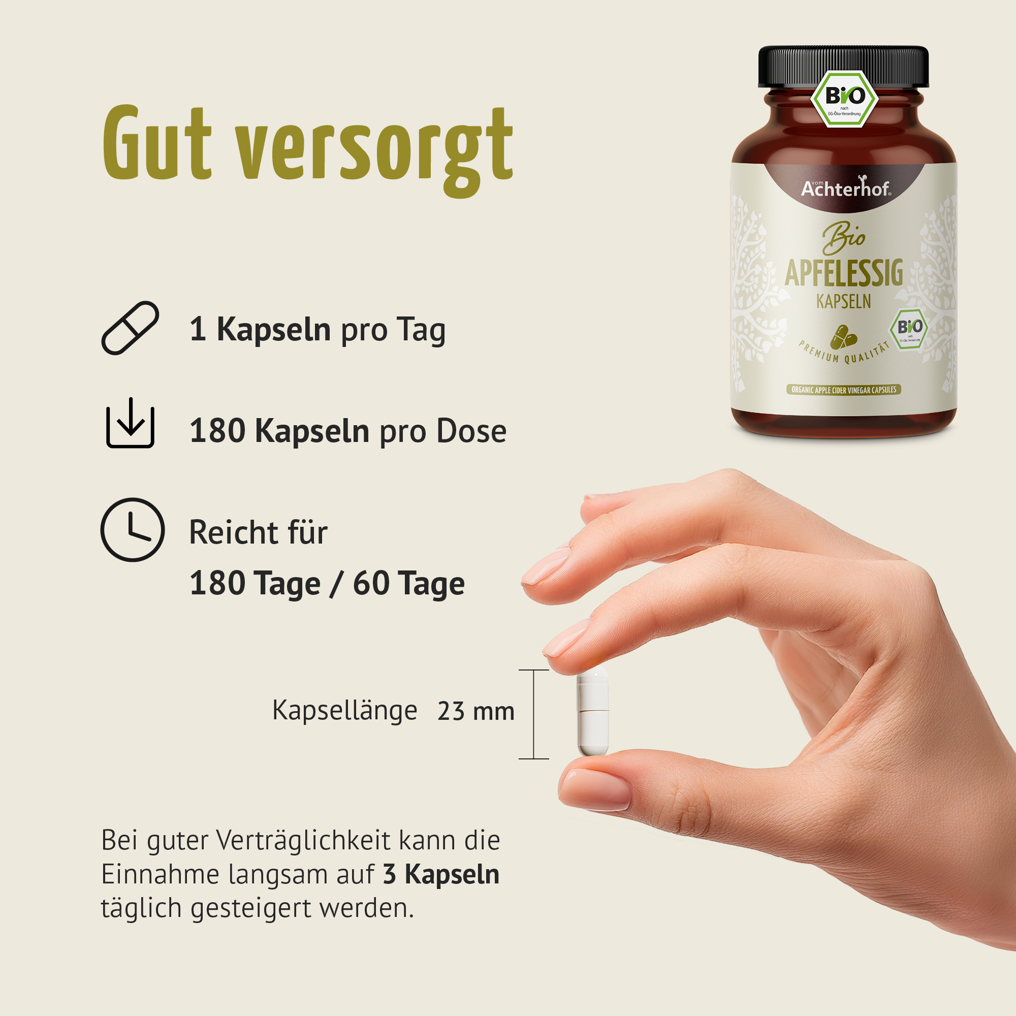 Bio Apfelessig Kapseln (180 Kapseln)