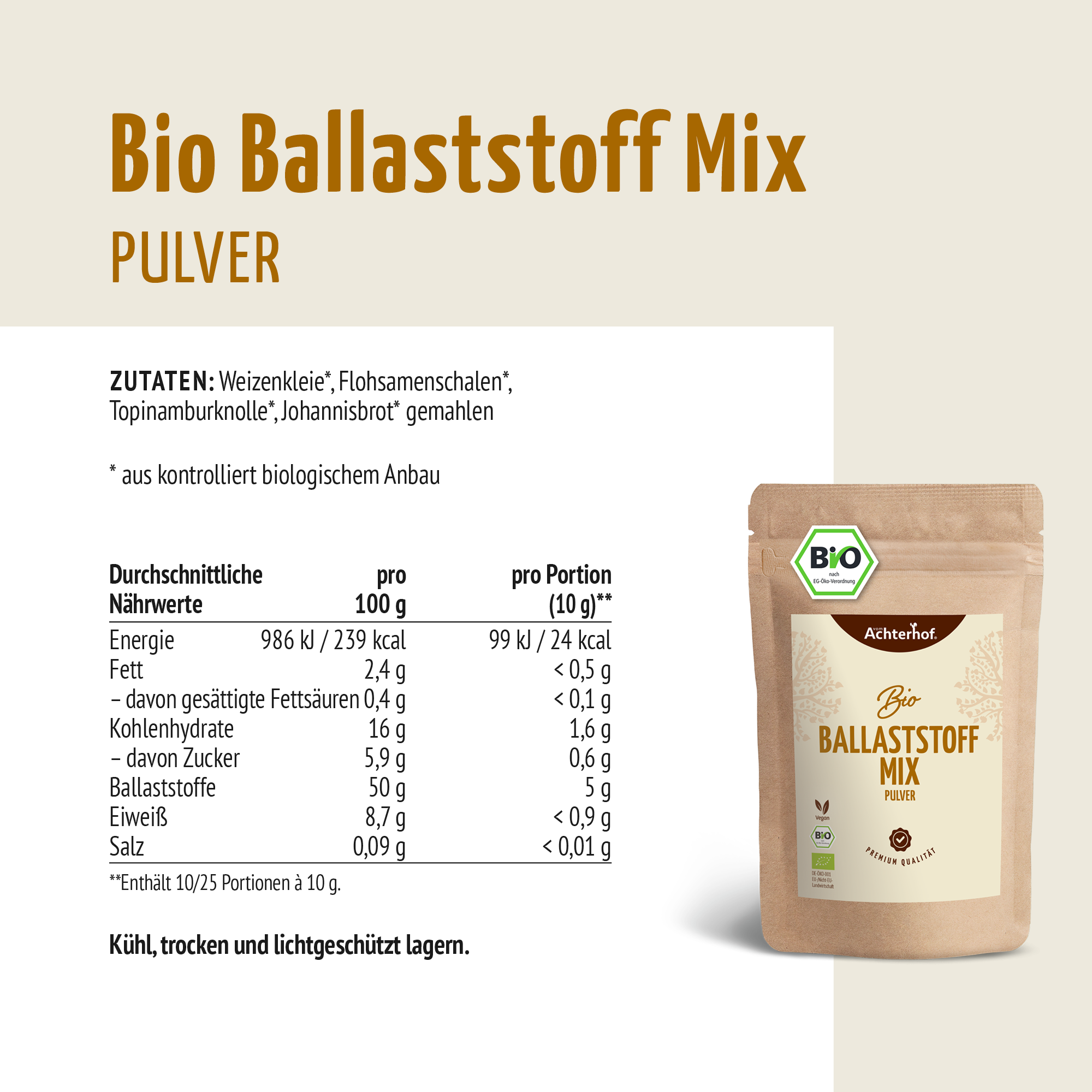Bio Ballaststoff Mix (250g)