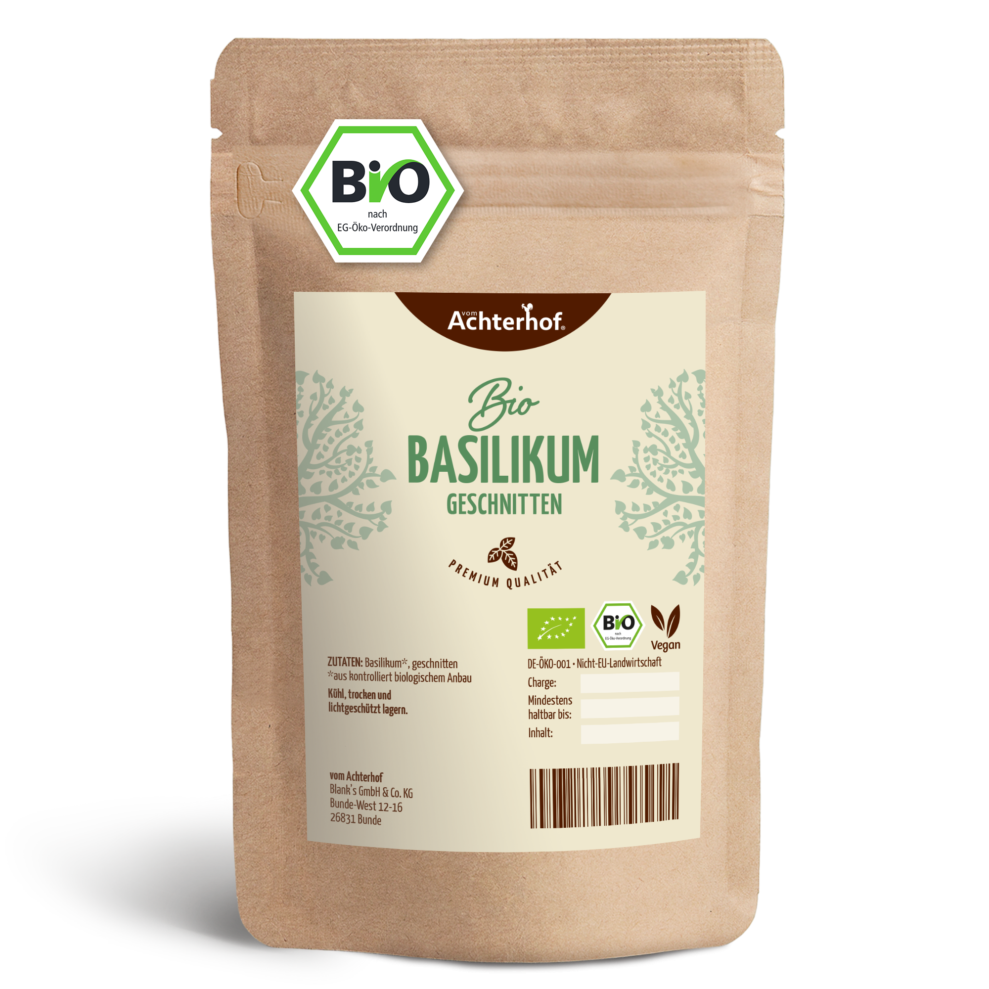 Basilikum geschnitten Bio (100g)