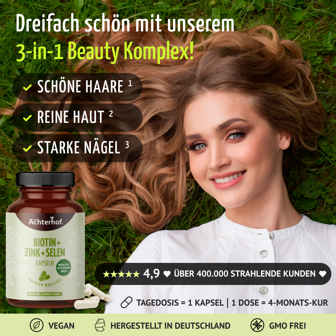 Biotin + Zink + Selen Kapseln (120 Kapseln)