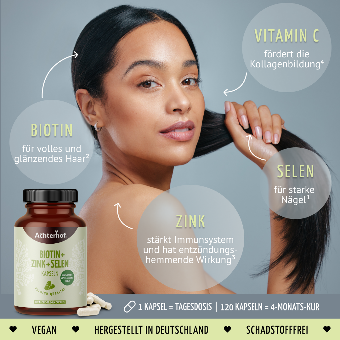 Biotin + Zink + Selen Kapseln (120 Kapseln)