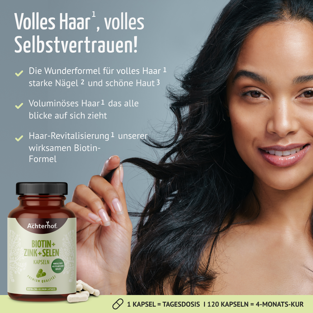Biotin + Zink + Selen Kapseln (120 Kapseln)