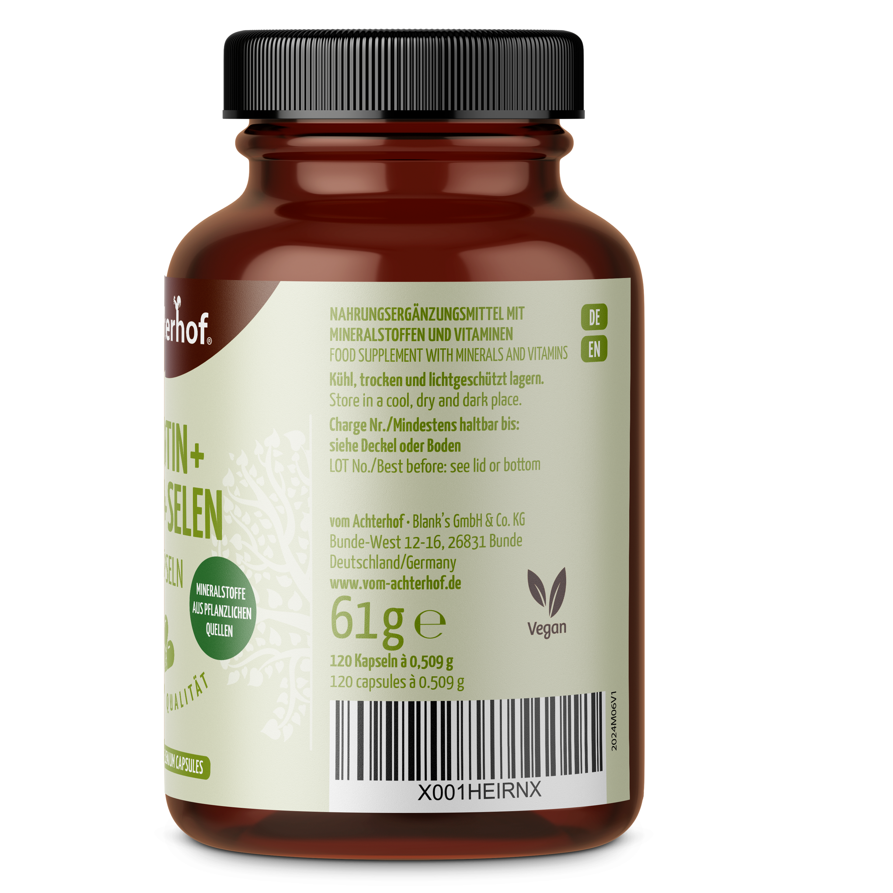 Biotin + Zink + Selen Kapseln (120 Kapseln)