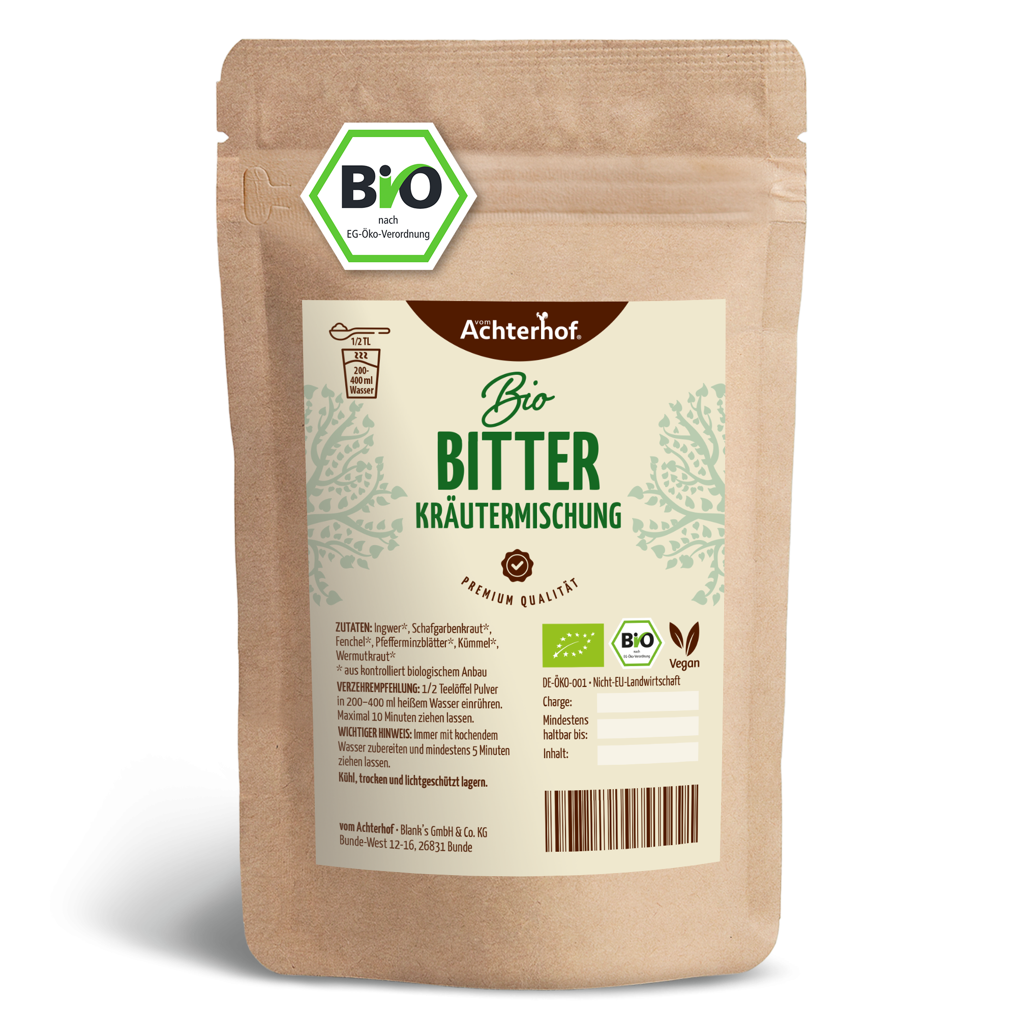 Bio Bitter Kräutermischung gemahlen (250g)