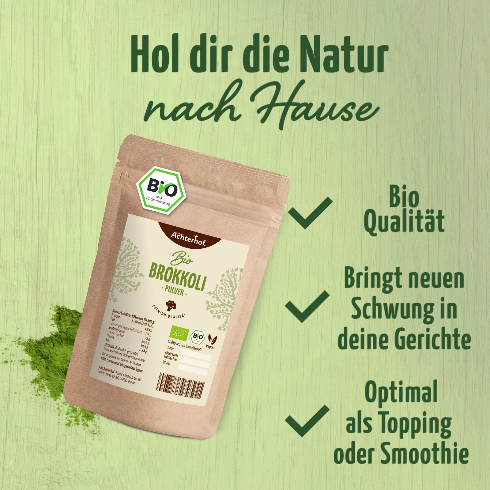 Brokkoli Pulver Bio (500g)