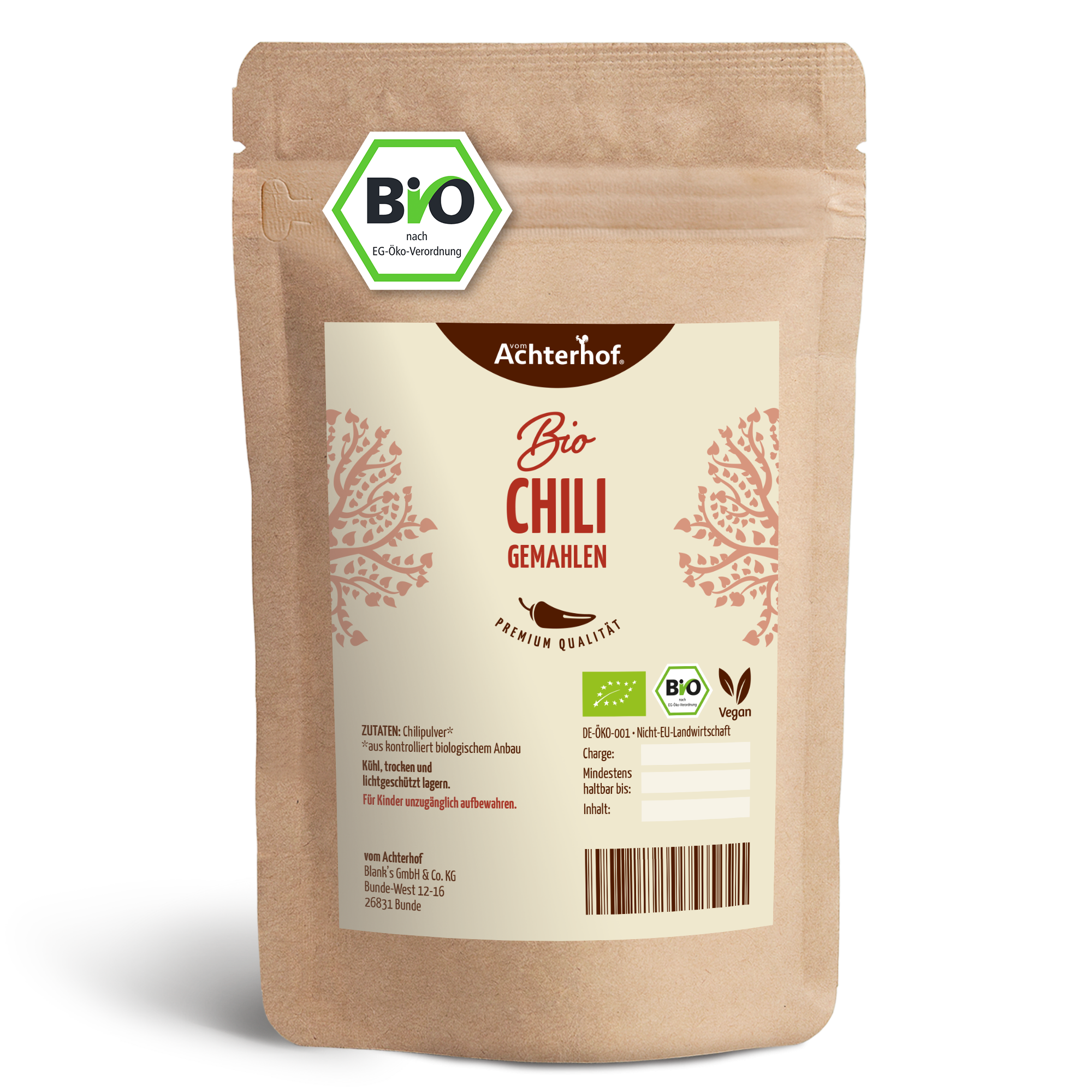 Chili gemahlen Bio (100g)