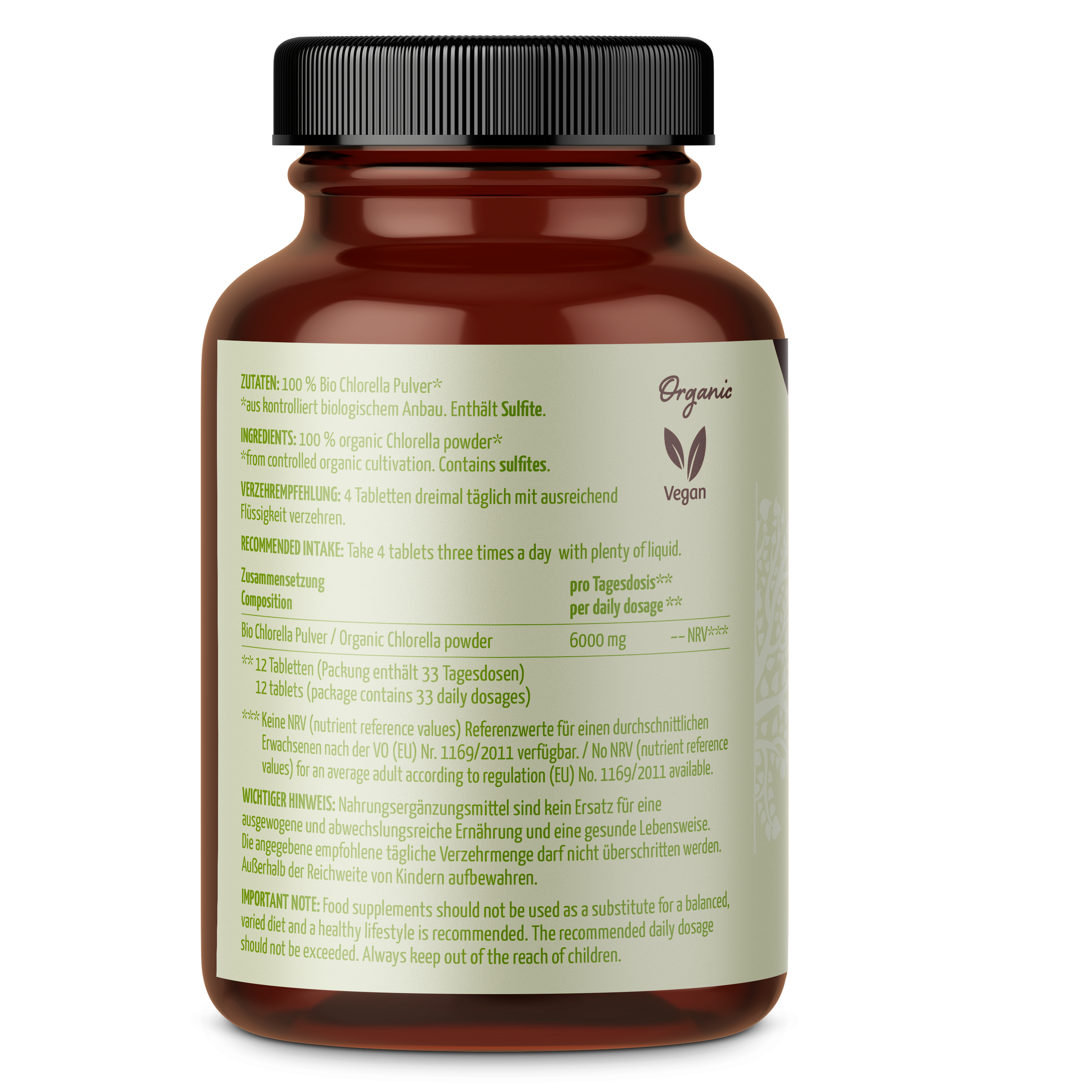 Chlorella Algen Tabletten Bio (400 Tabletten)