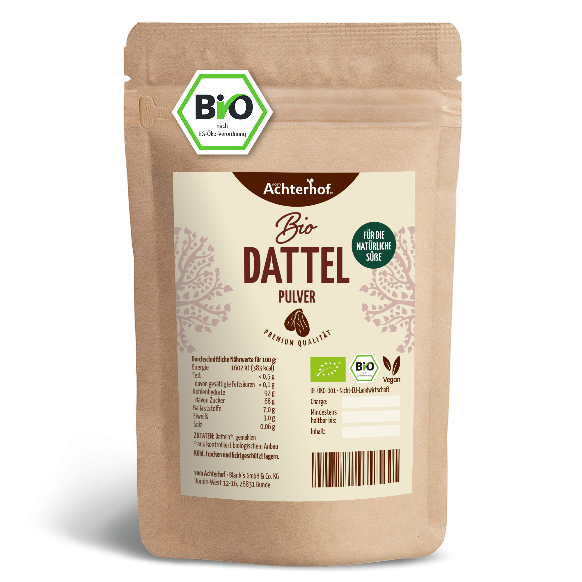 Bio Dattel Pulver (100g)