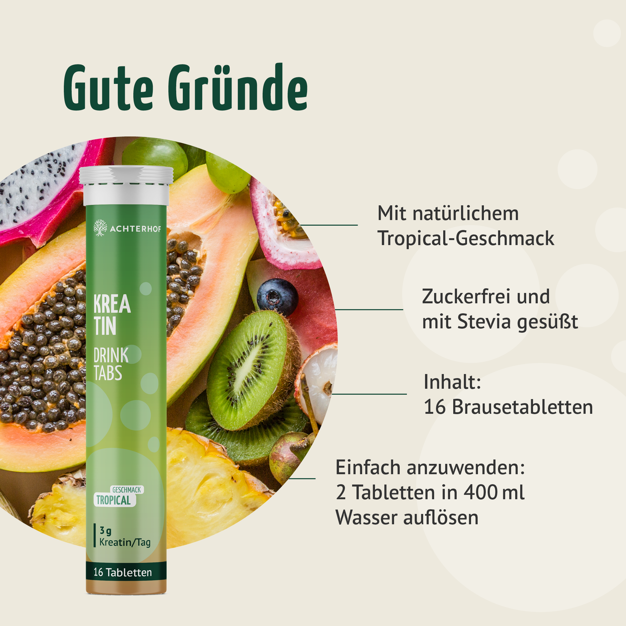 Kreatin Drink Tabs (16 Tabletten)