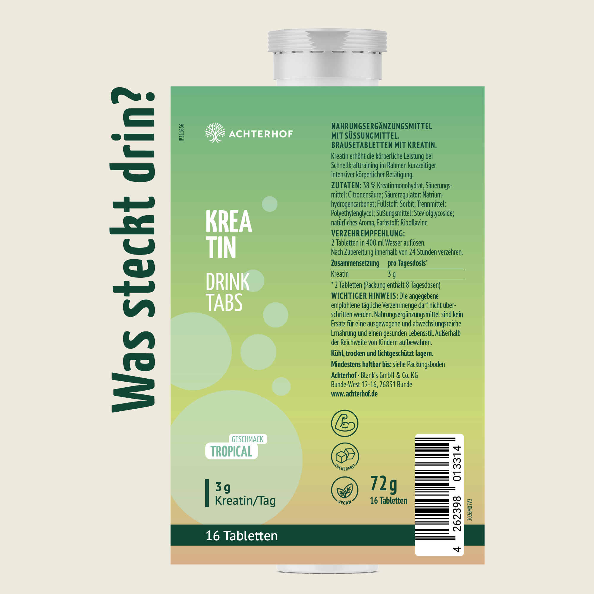 Kreatin Drink Tabs (16 Tabletten)