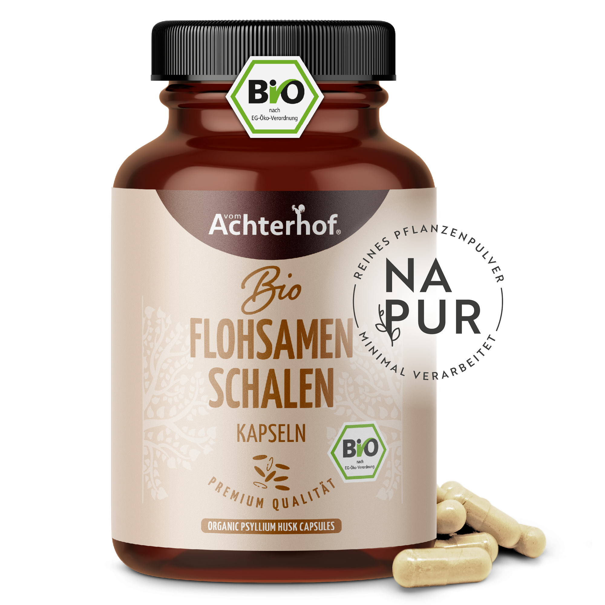 Flohsamenschalen Kapseln Bio (180 Kapseln)