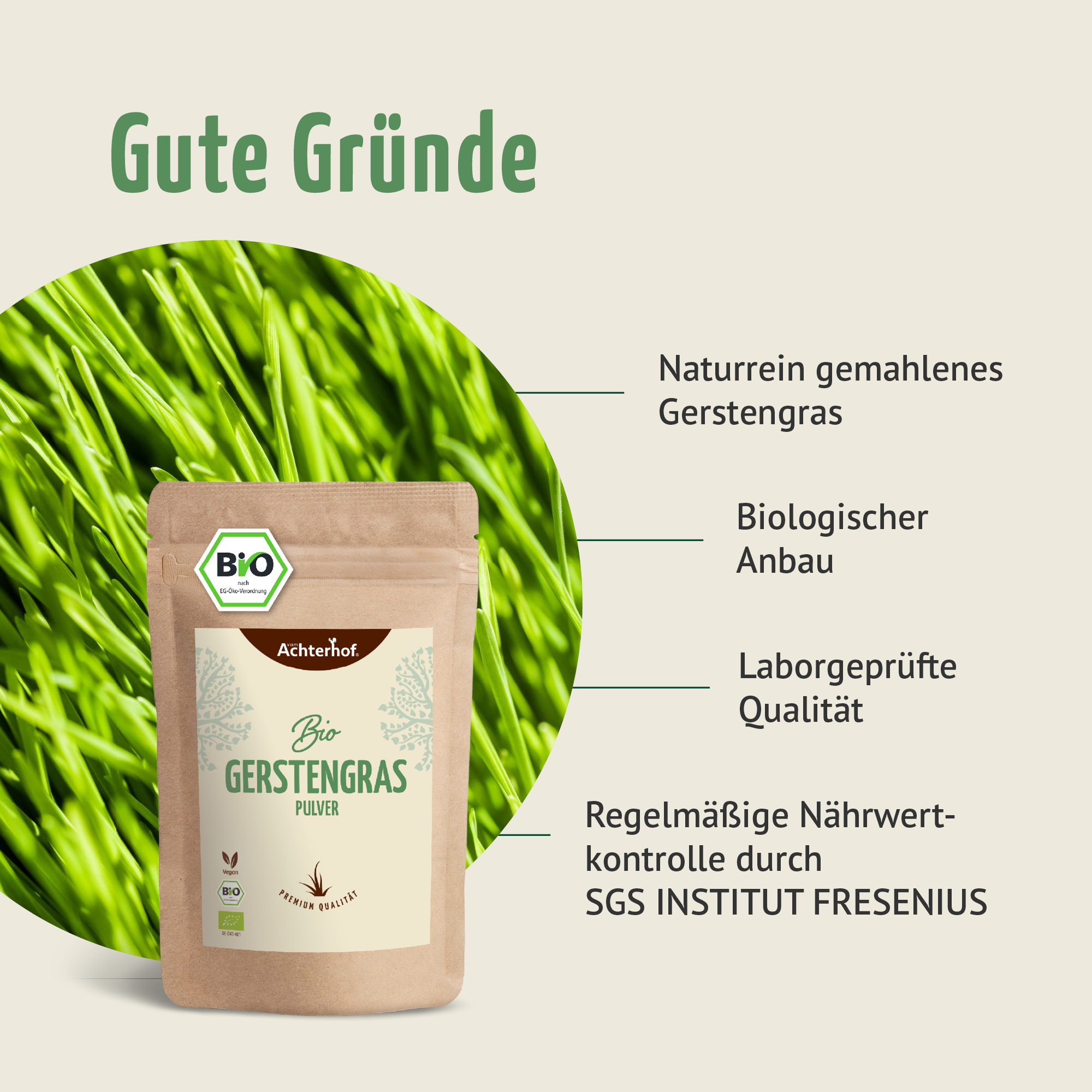 Bio Gerstengras Pulver (500g)