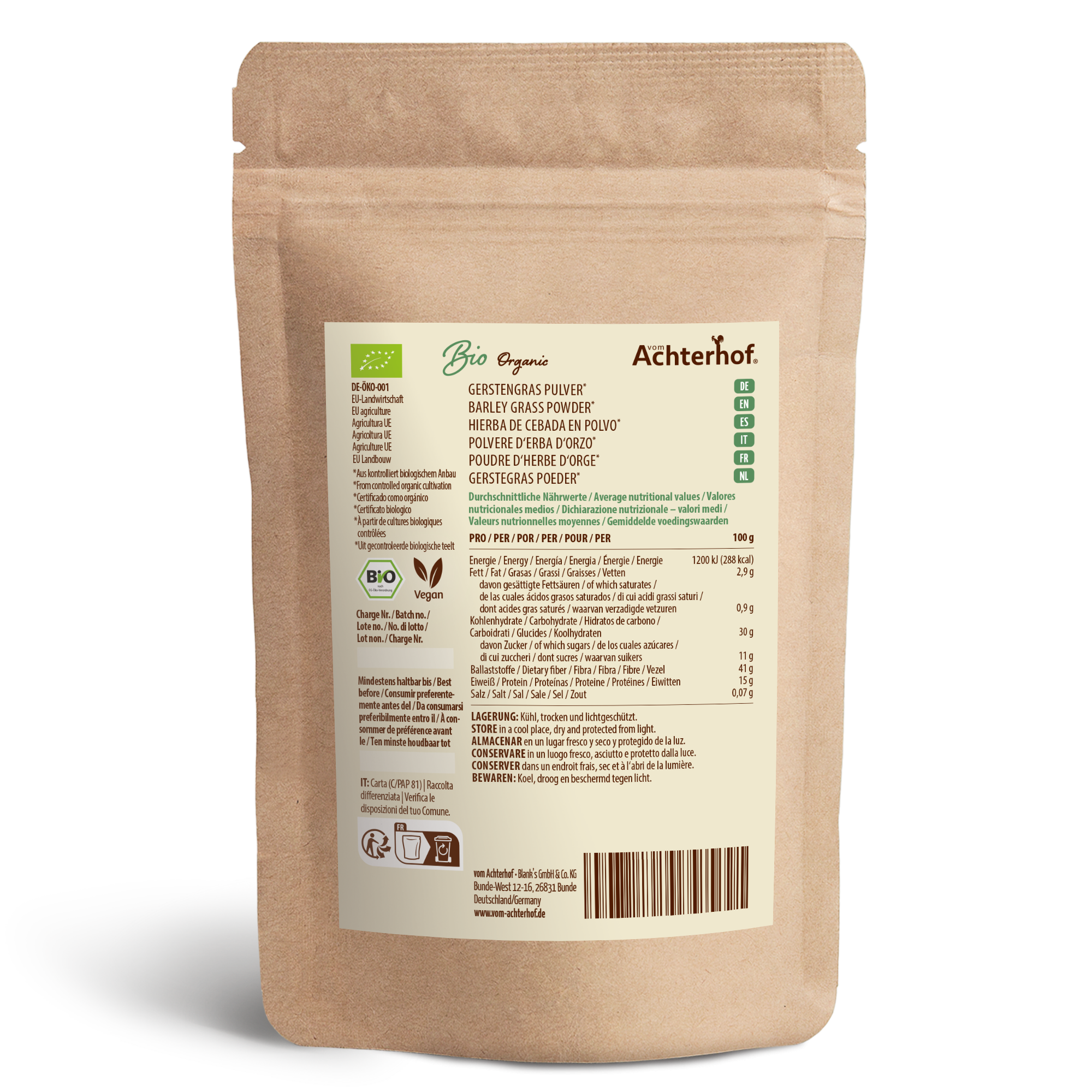 Bio Gerstengras Pulver (500g)