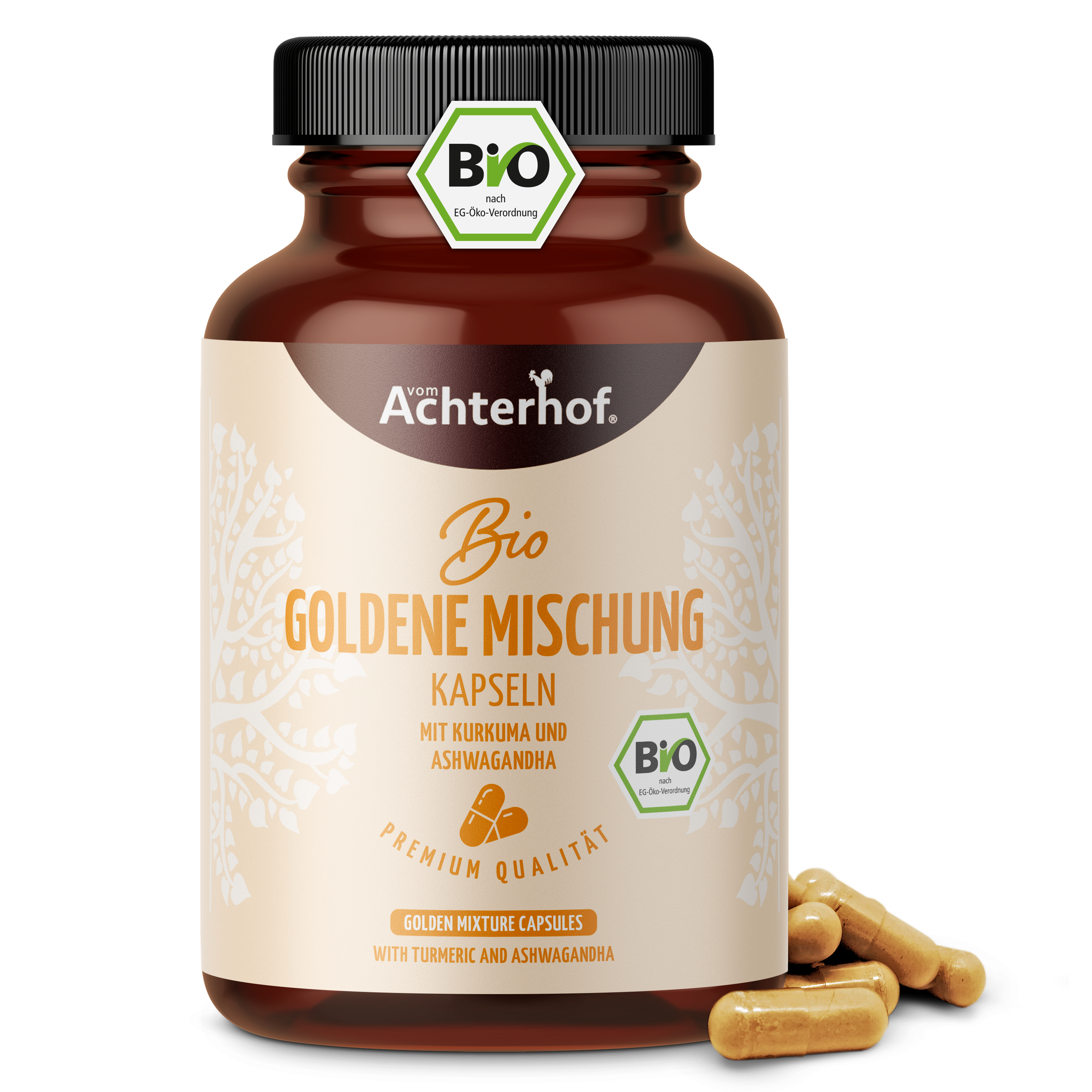 Goldene Mischung Kapseln Bio – ohne Piperin (120 Kapseln)
