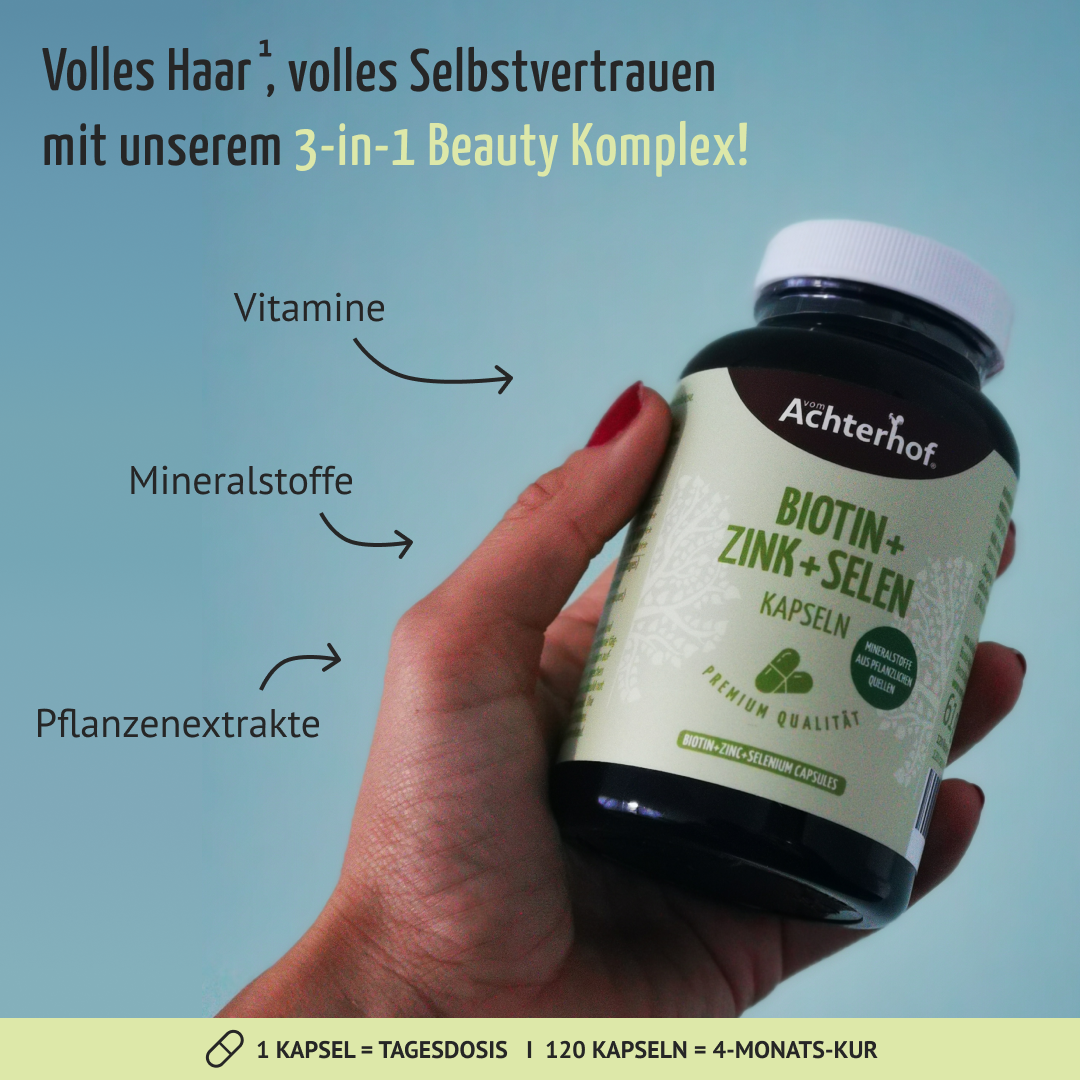 Biotin + Zink + Selen Kapseln (120 Kapseln)