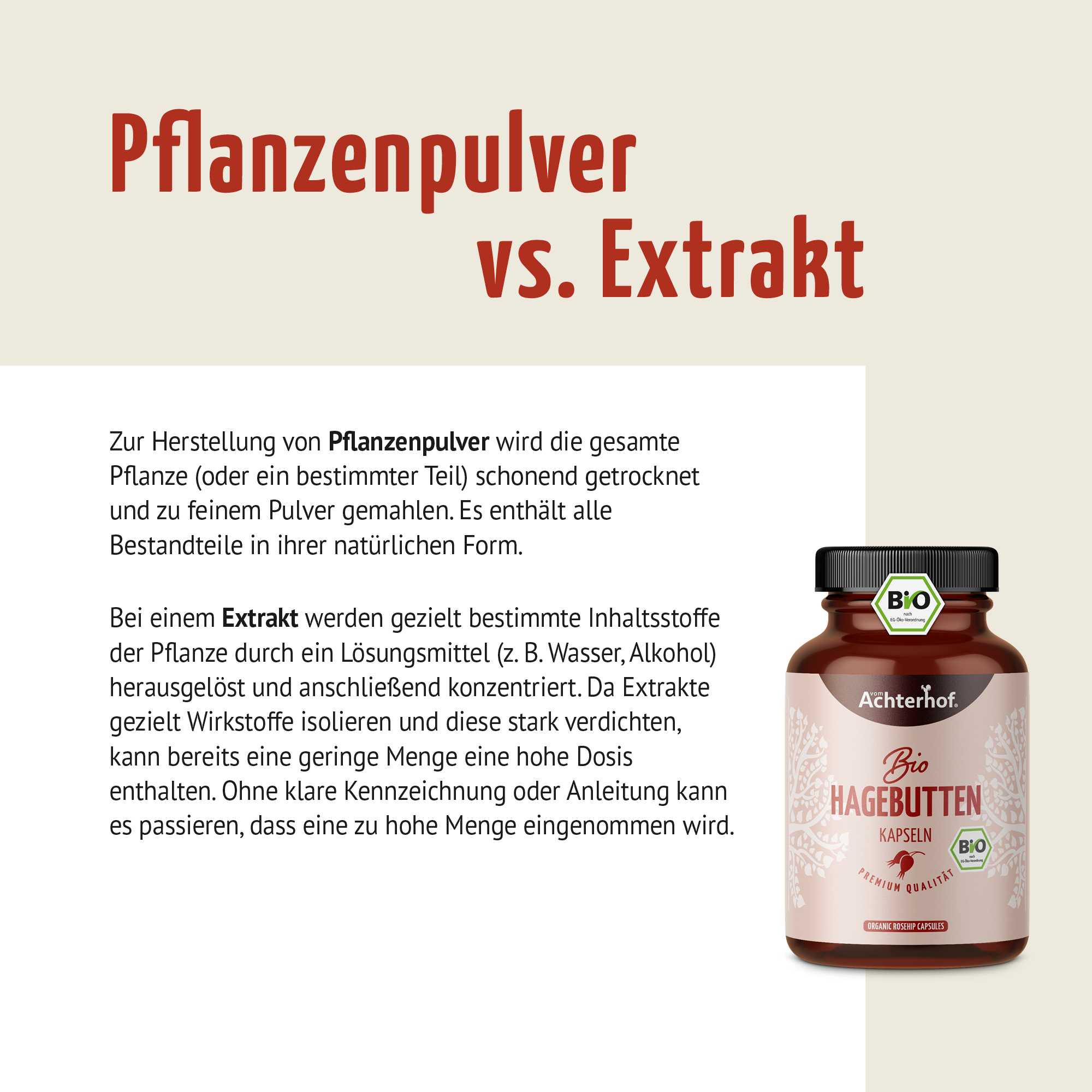 Bio Hagebutten Kapseln (180 Kapseln)