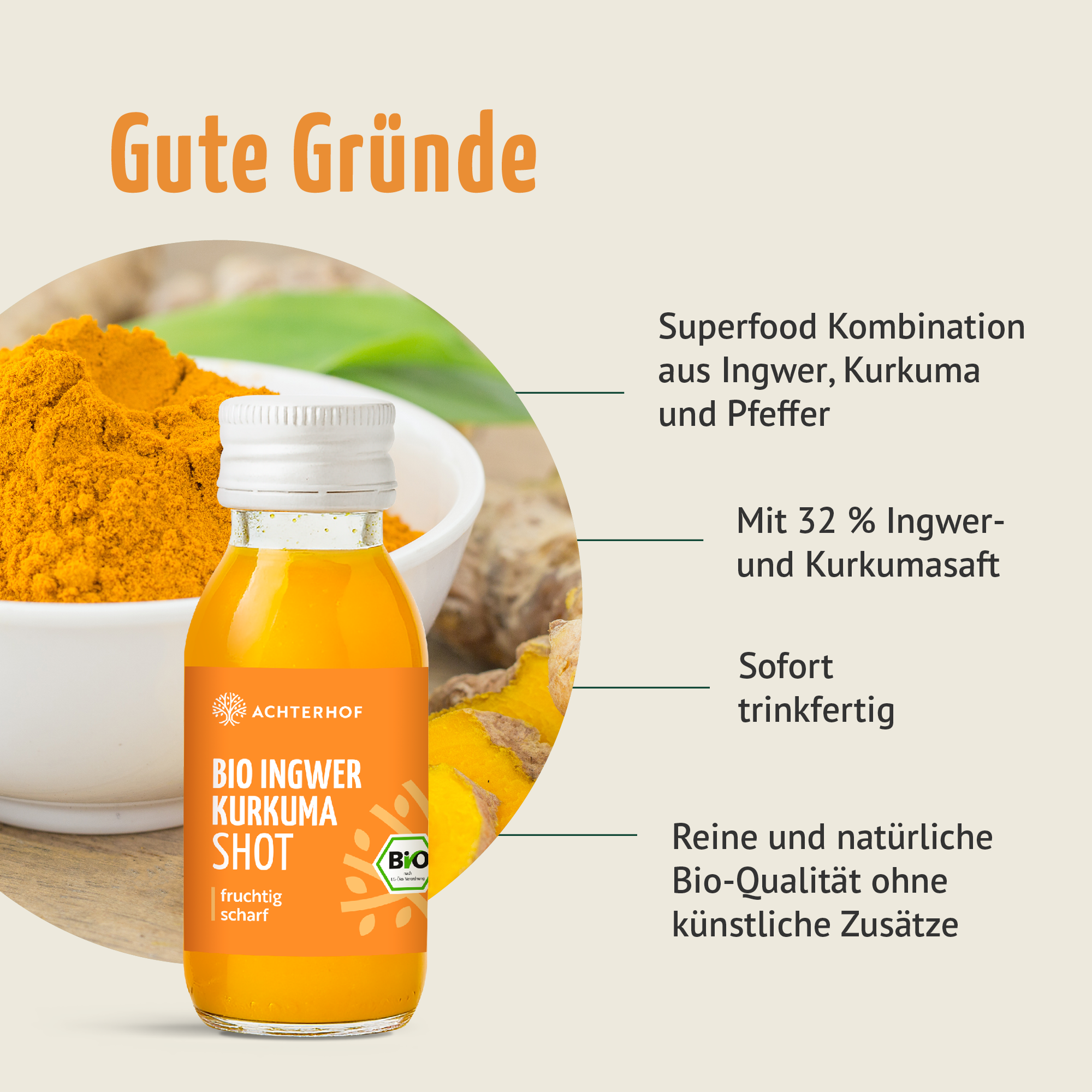 Bio Ingwer Kurkuma Shot (7 x 60ml)