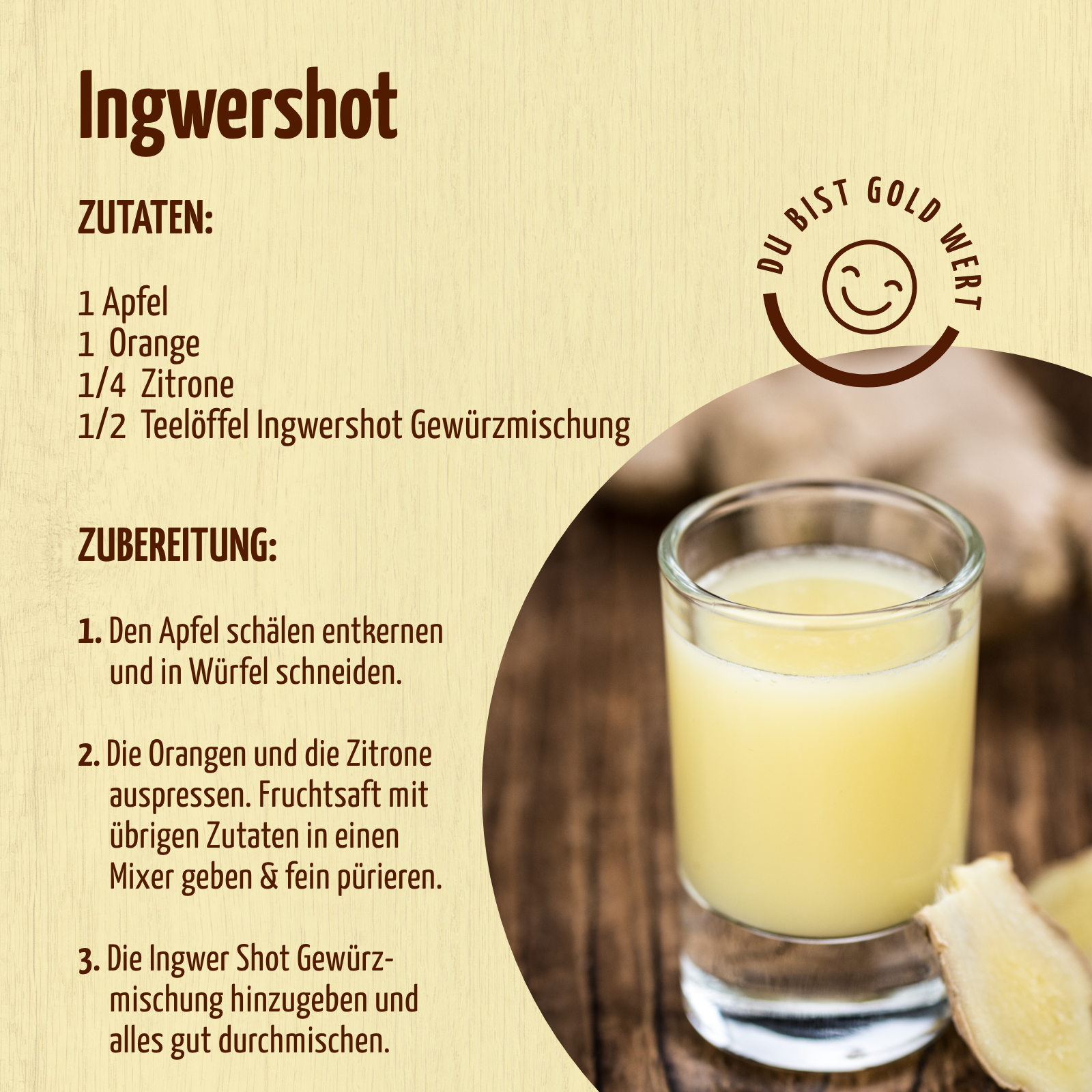 Ingwer Shot Gewürzmischung (100g)